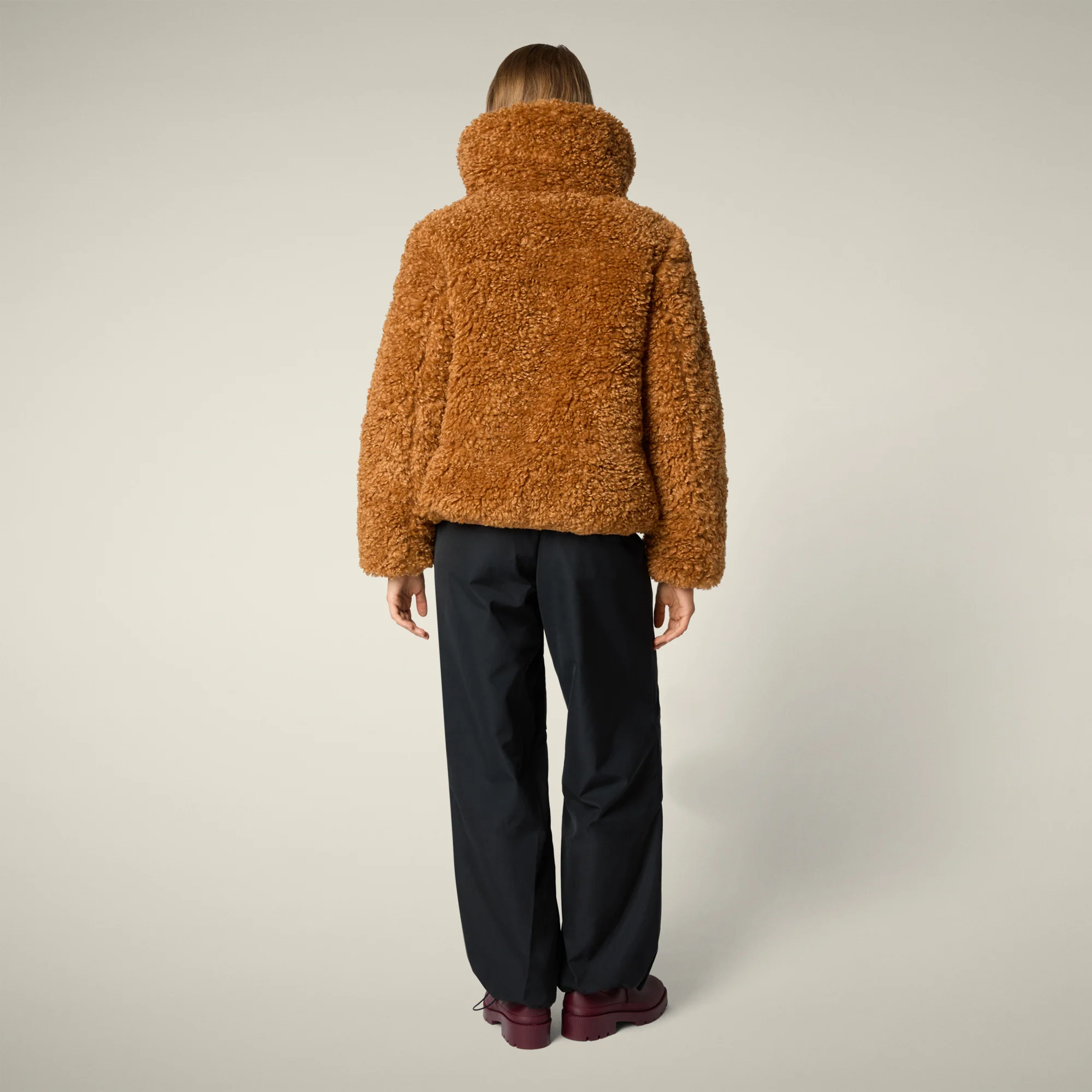 Women's Kennie Faux Fur Jacket in toffee brown