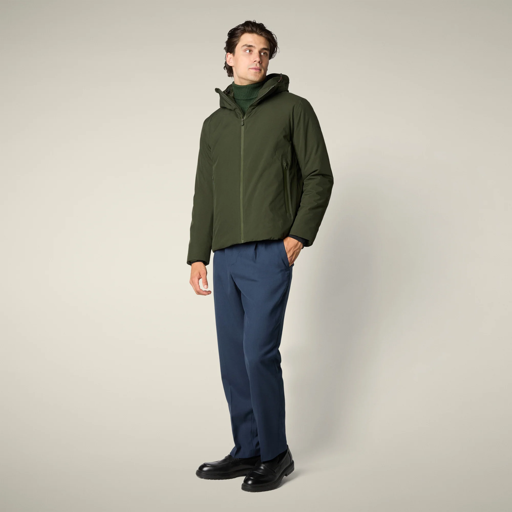 Men's Rain Jacket Flynn in Land Green