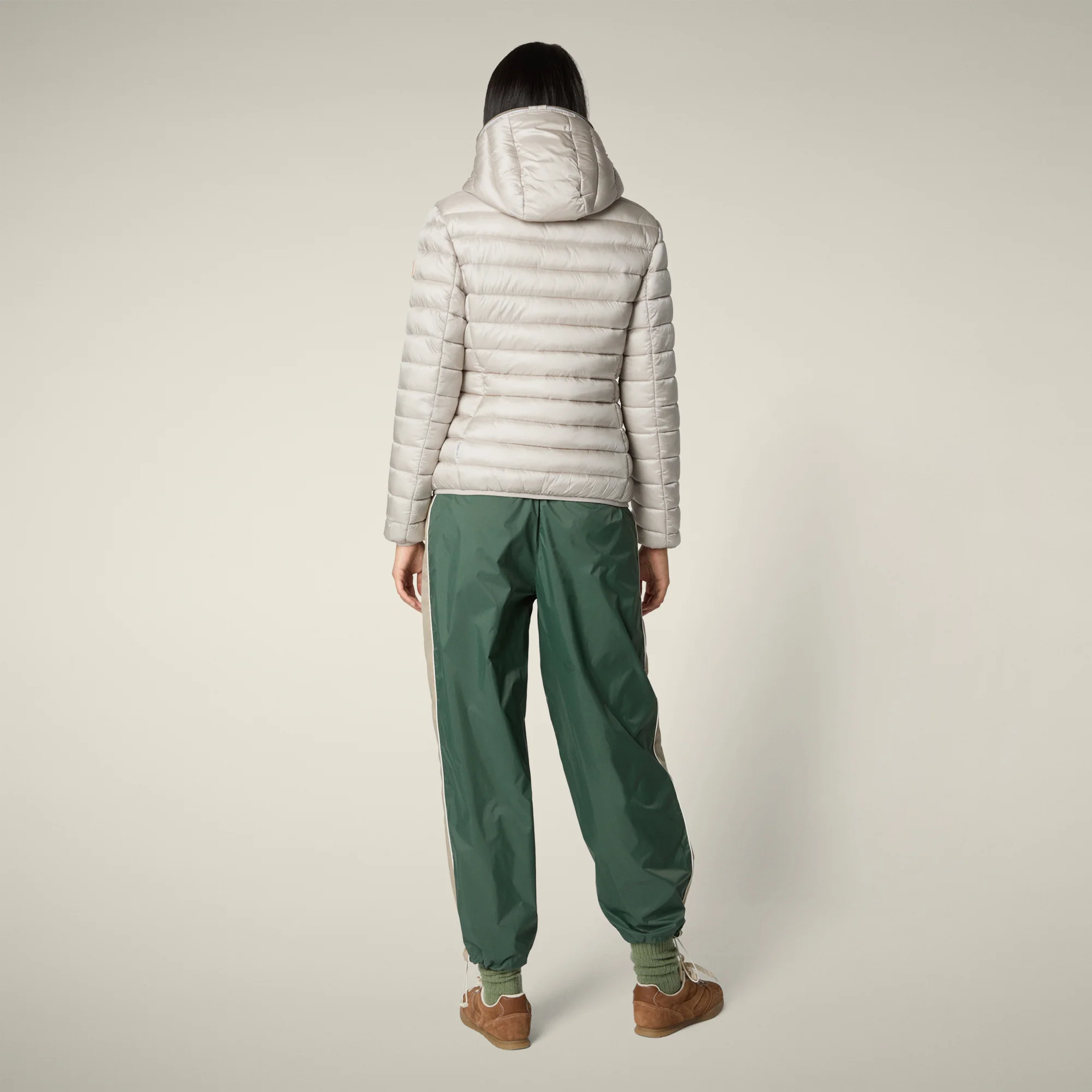 Women's Animal free puffer Jacket Alexis in Rainy Beige