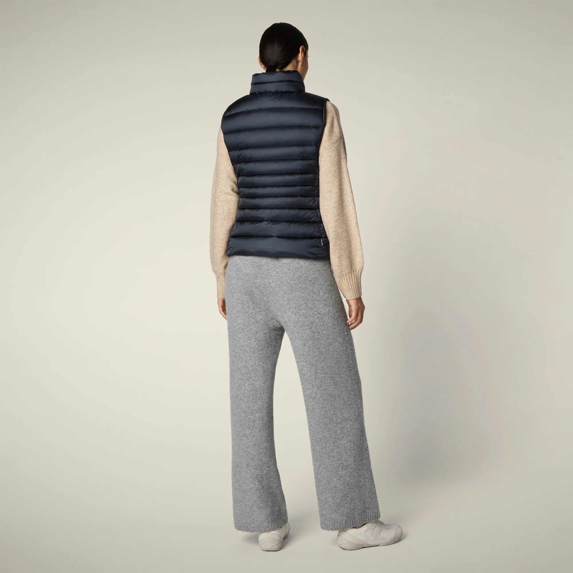 Women's Animal free puffer Vest Lynn in Blue Black