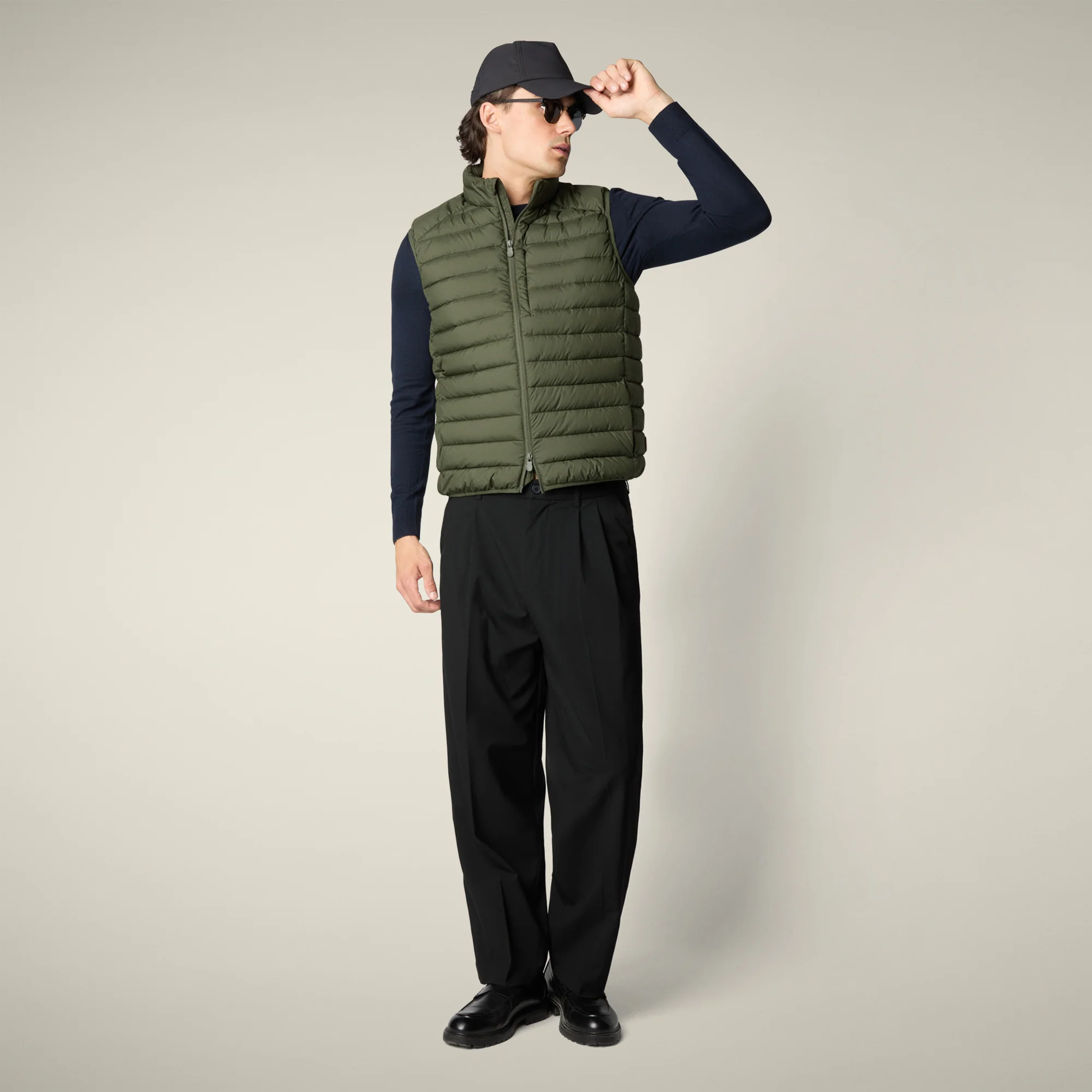 Men's Puffer vest Rhus in dusty olive