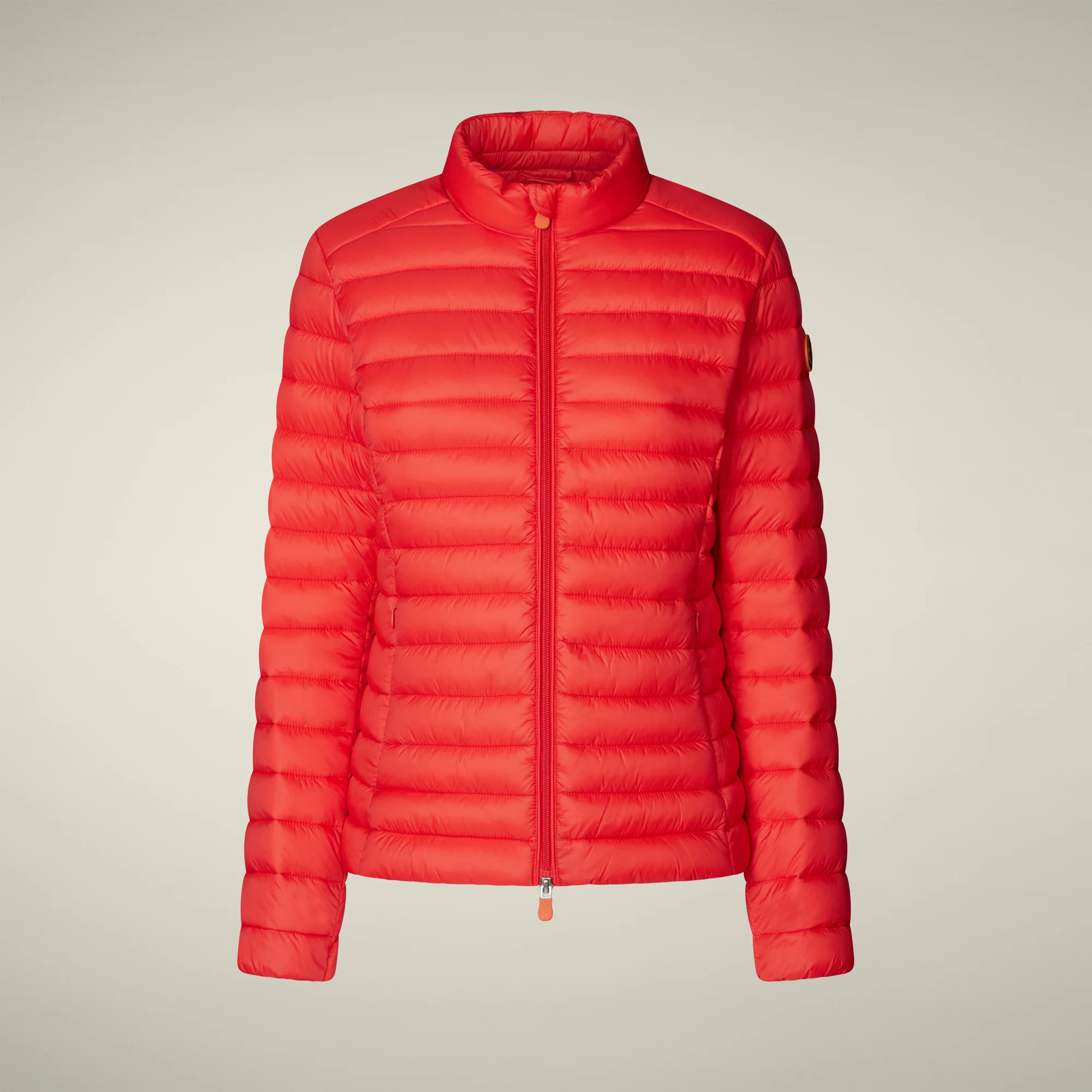 Women's animal free puffer jacket Carly in Fiery red