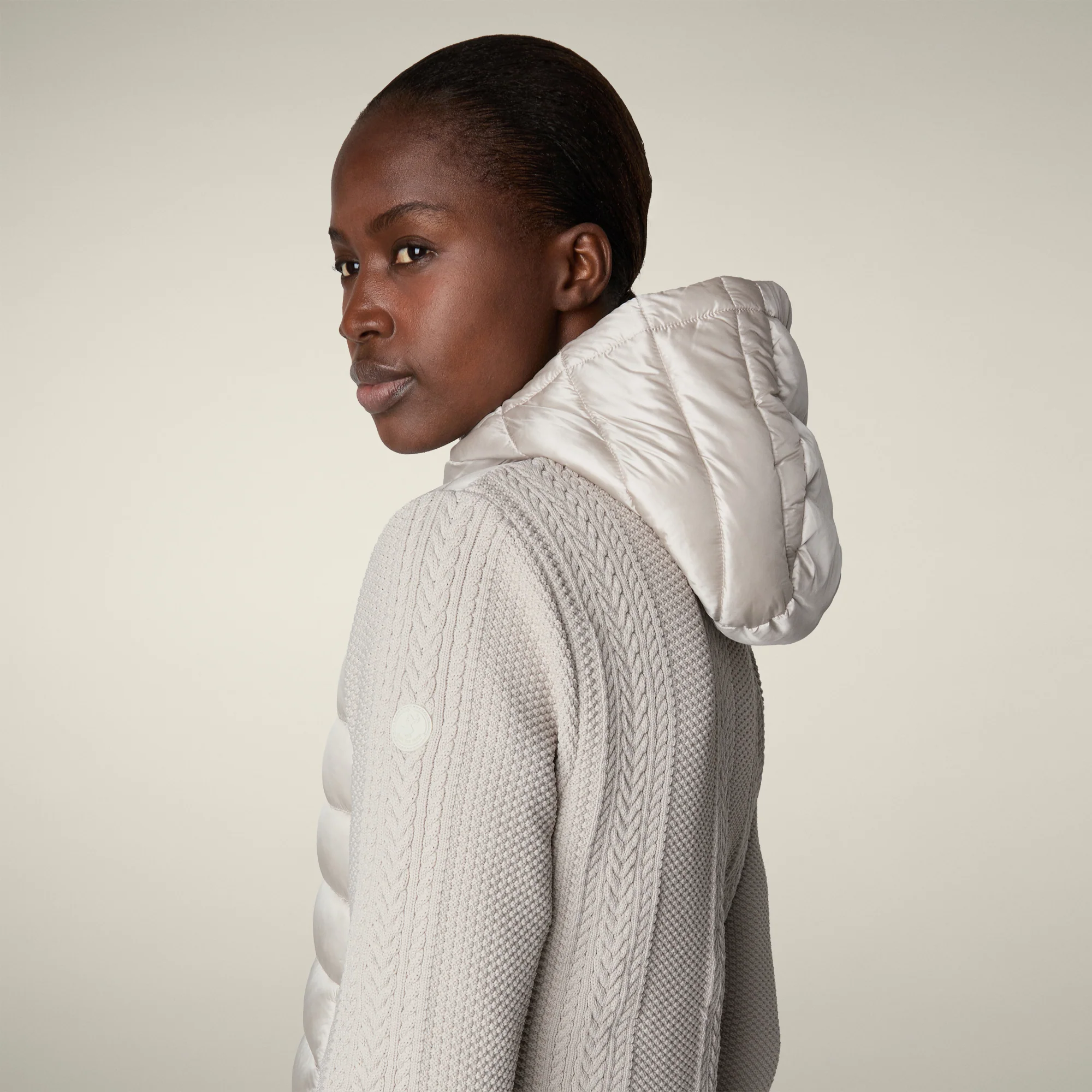 Women's Hooded Jacket Ozma in Rainy Beige