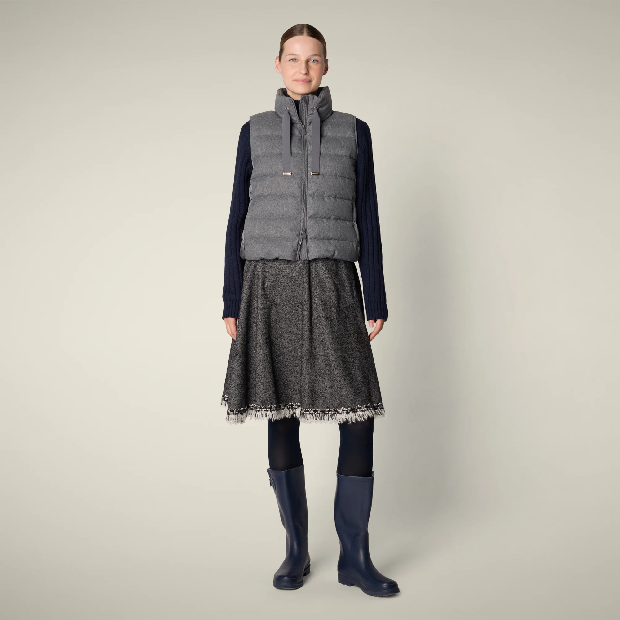 Women's vest nyla in Mid Grey Melange