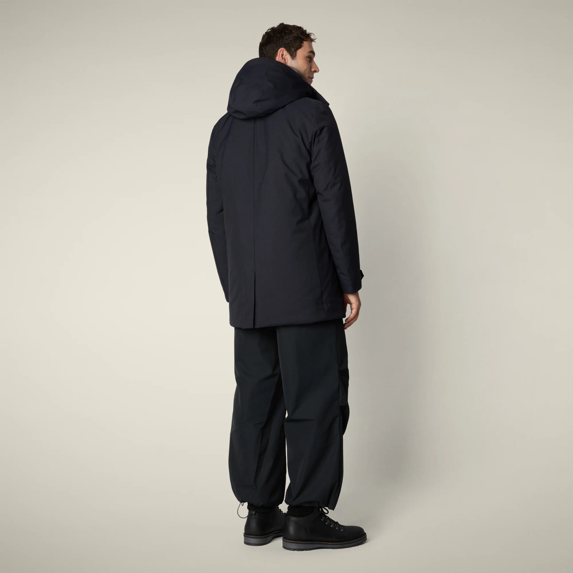 Men's Coat Sid in Blue Black