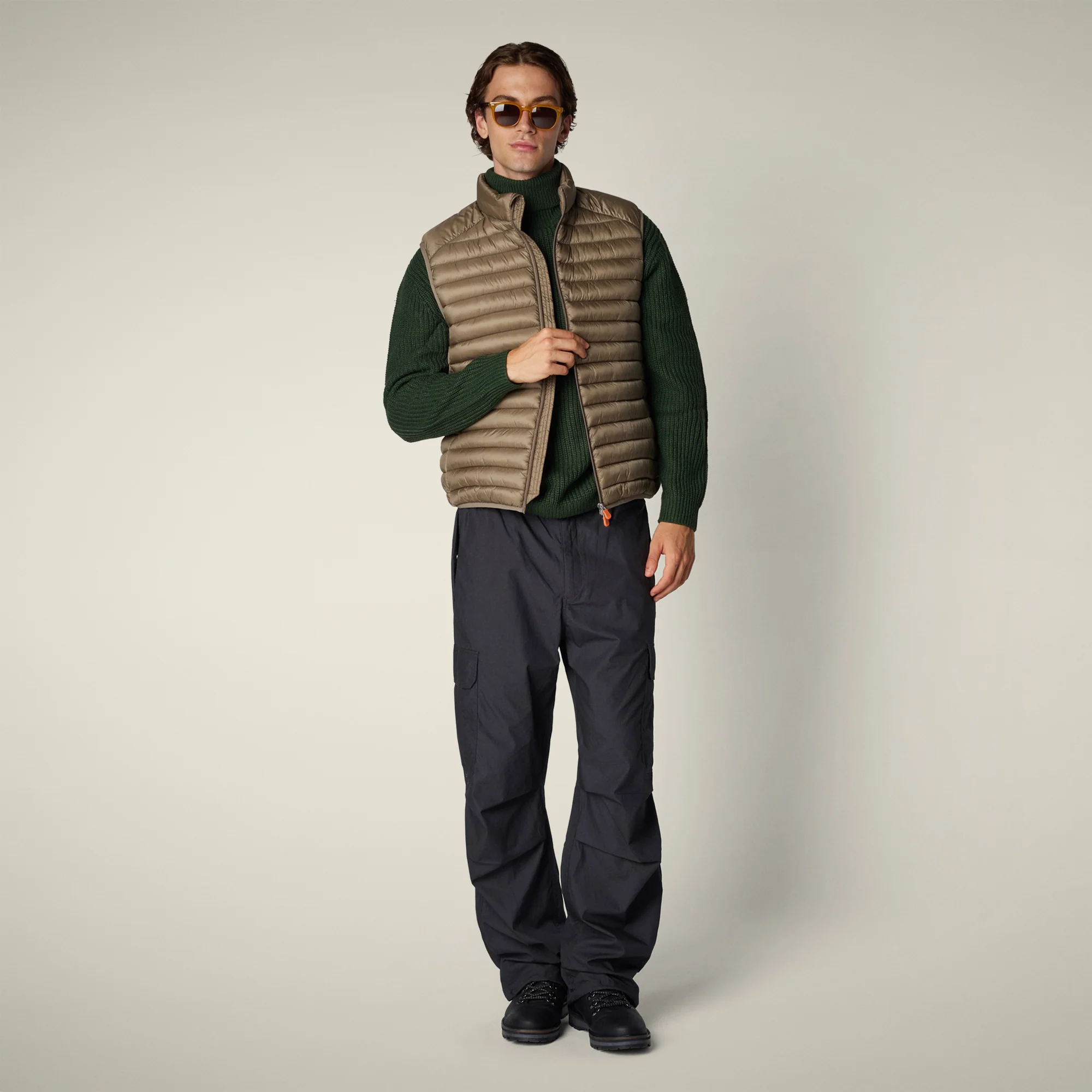 Men's Puffer Vest Danny in elephant grey