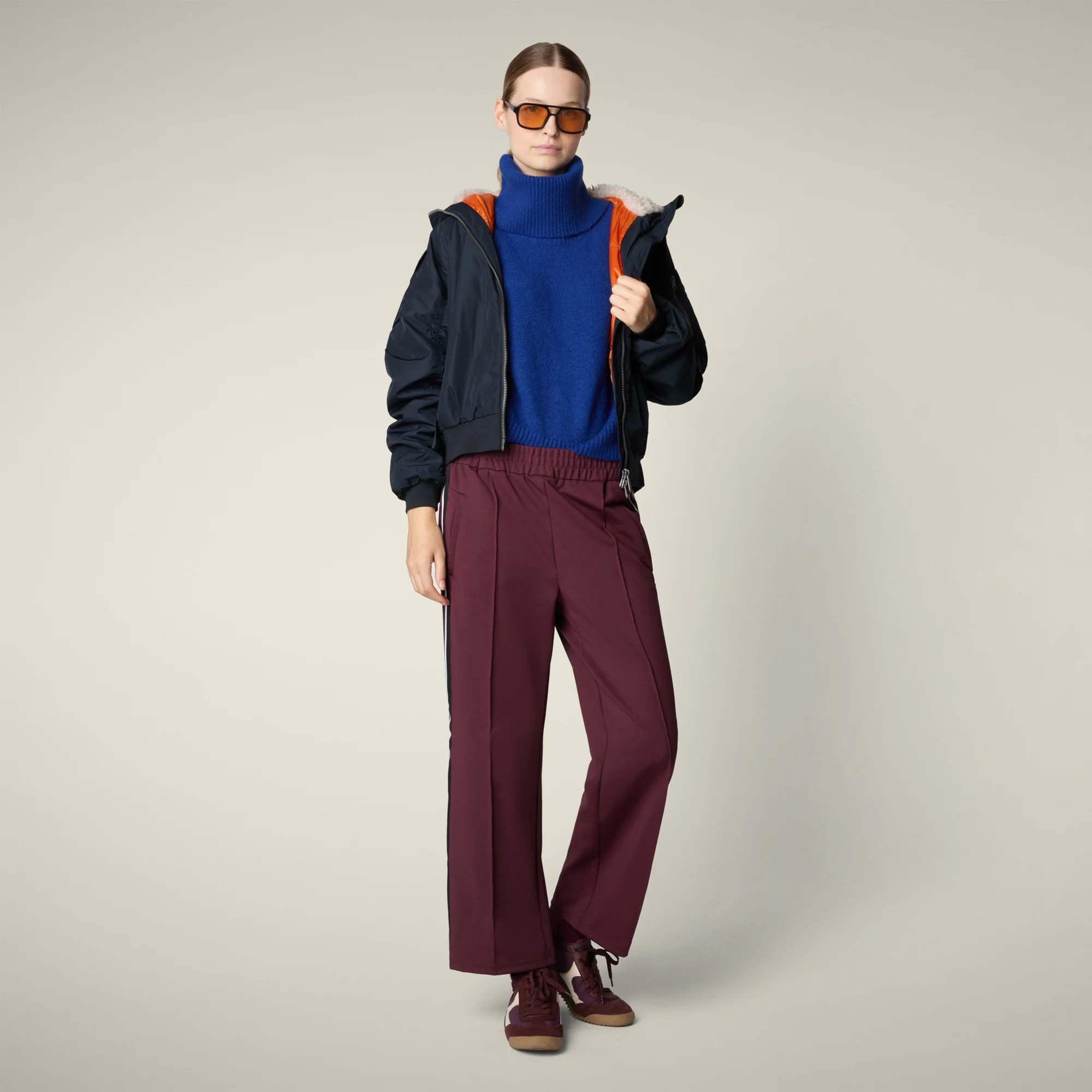 Women's bomber jacket Gaga in blue black