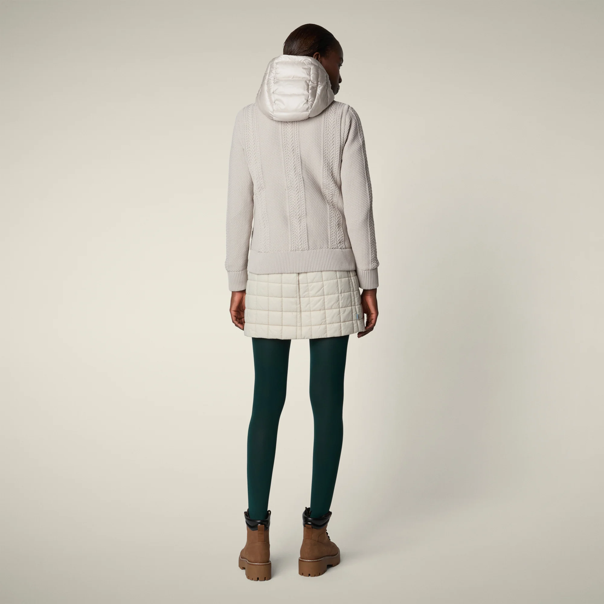 Women's Hooded Jacket Ozma in Rainy Beige