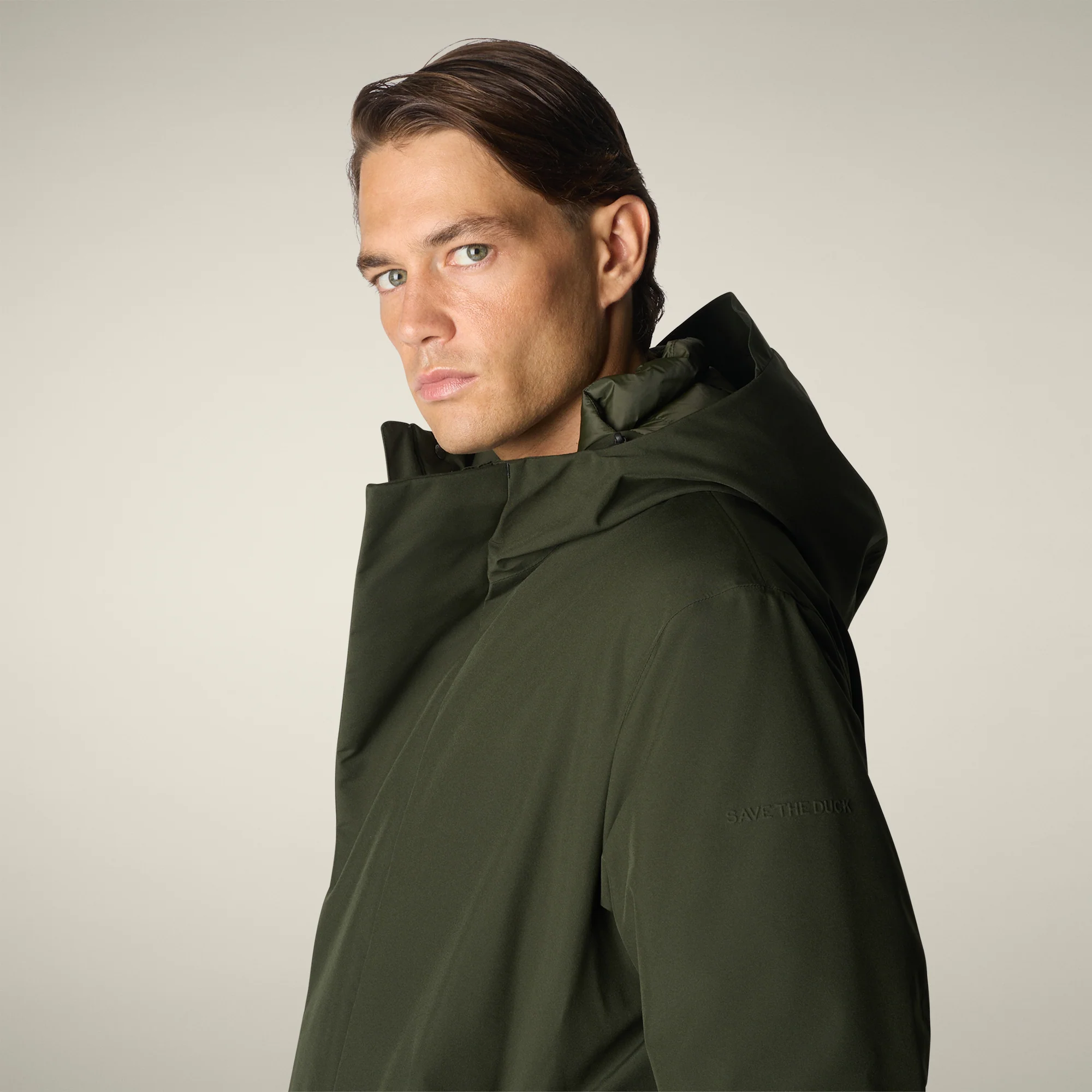 Men's parka barry  in land green
