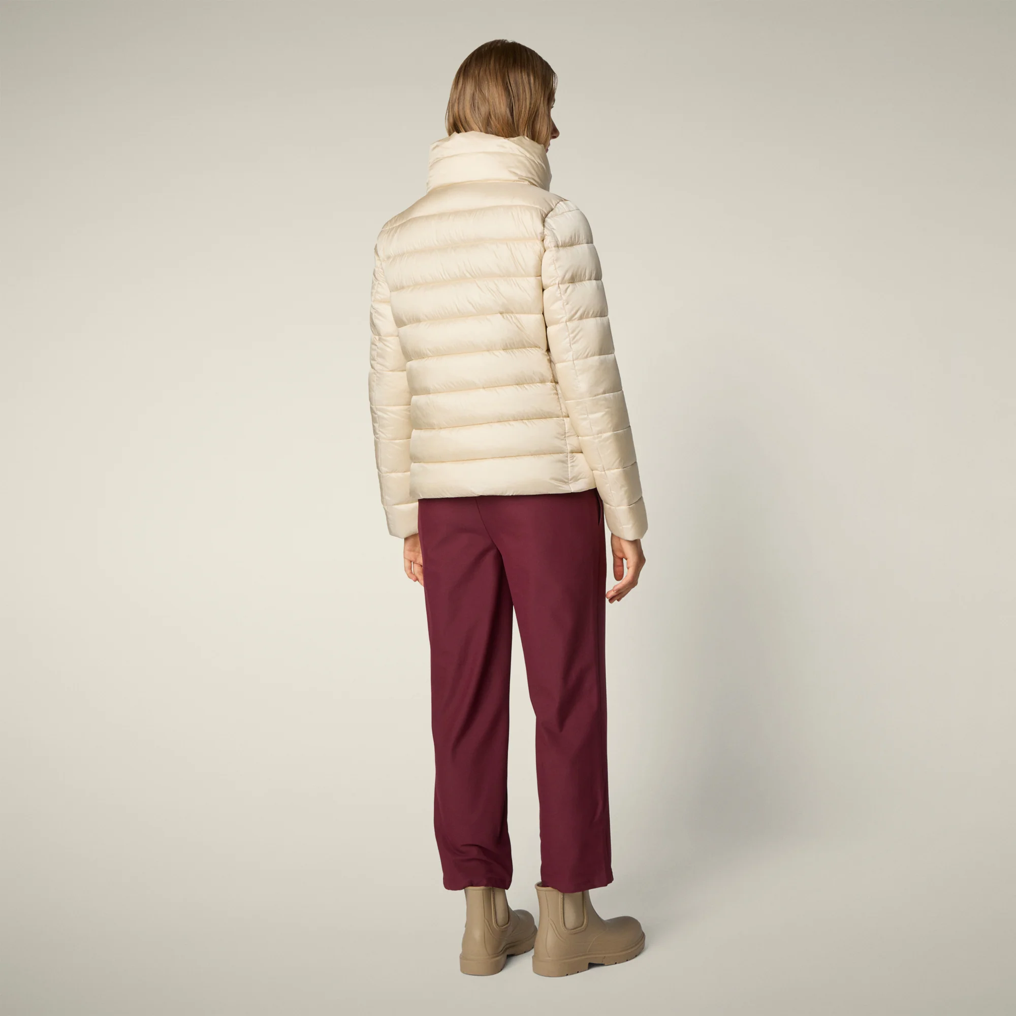 Women's Animal free puffer Jacket Elsie in Shore beige