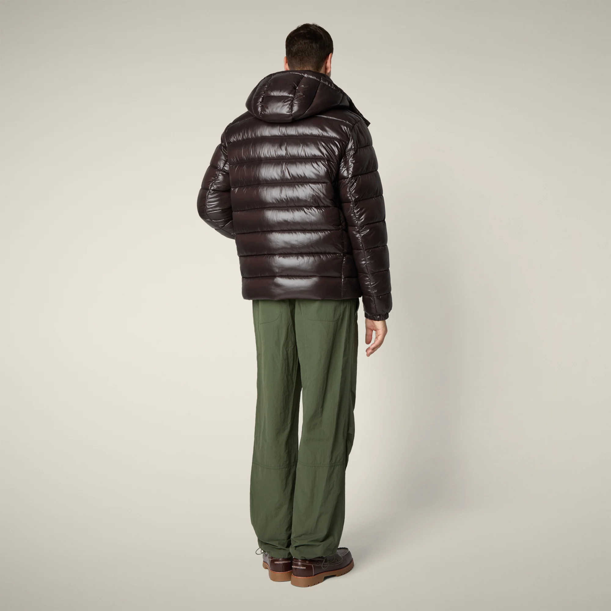 Men's Animal free puffer jacket florian in brown black