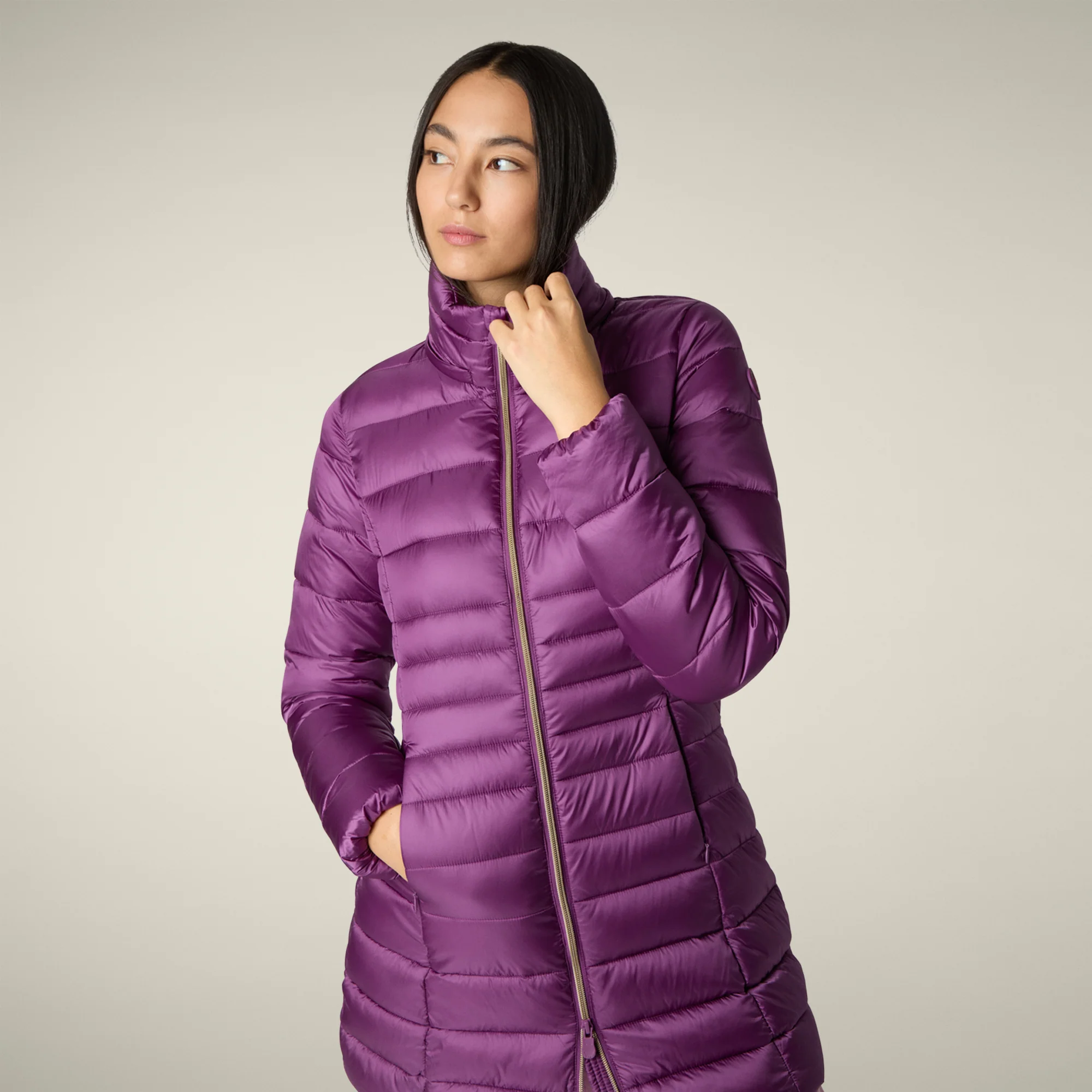 Women's Animal free puffer coat Reese in cyclamen violet