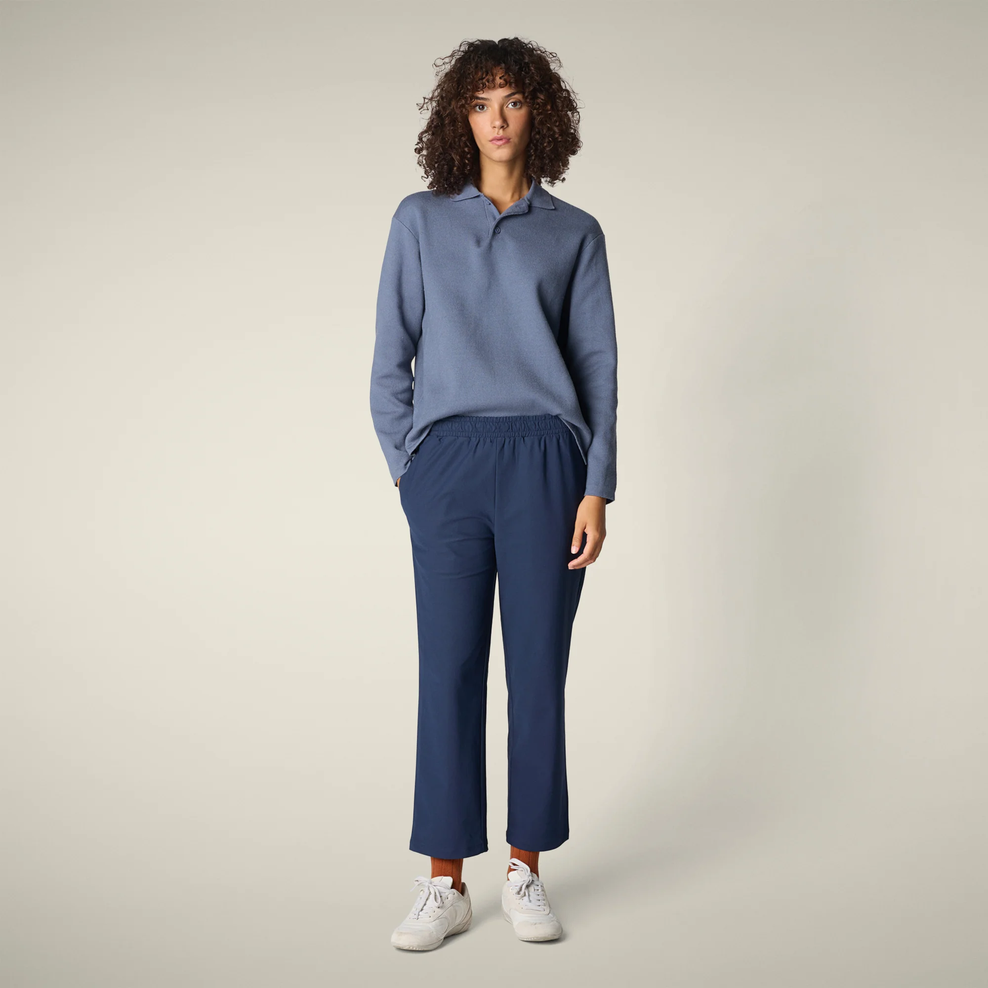 Women's Trousers milan  in navy blue