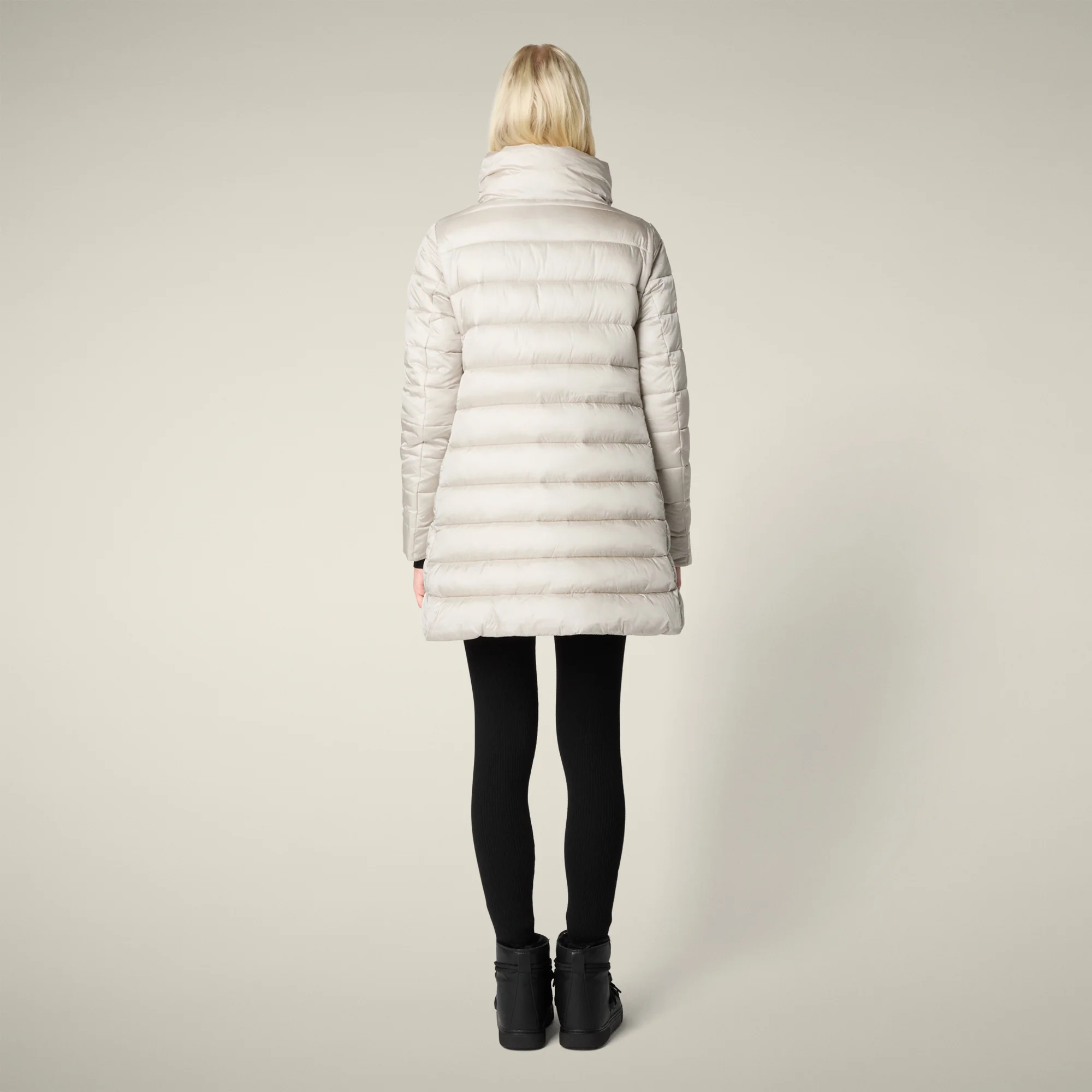 Women's Animal free puffer Jacket Lydia in Rainy Beige