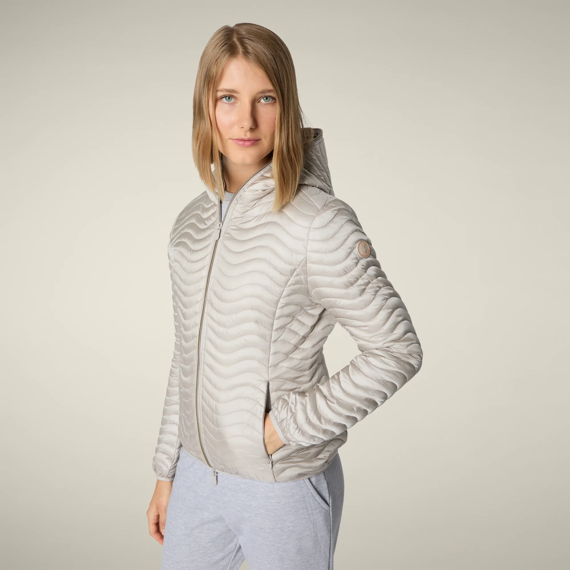 Women's Animal free puffer jacket Melody in  beige