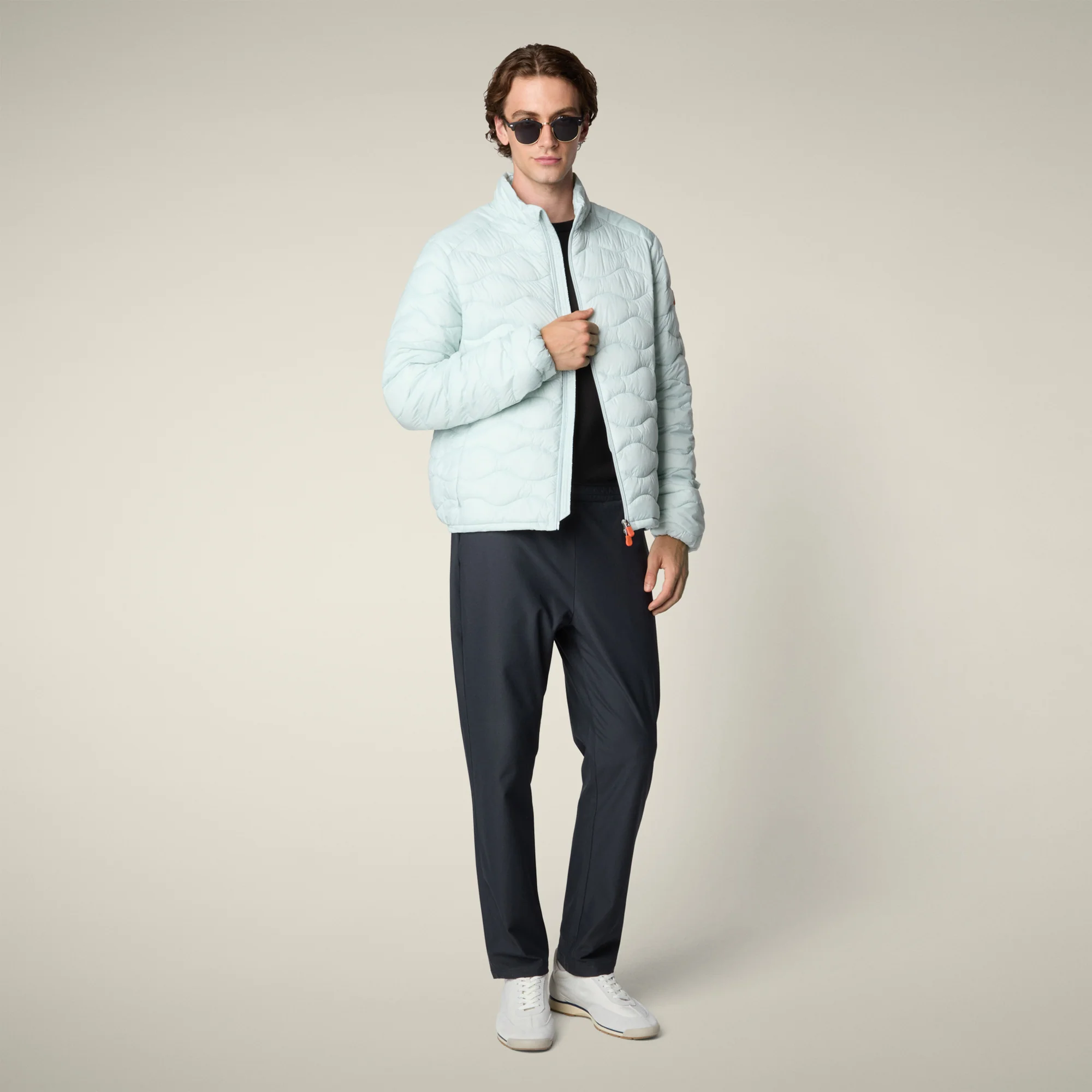 Men's Animal free puffer Jacket Whirl in glacier blue