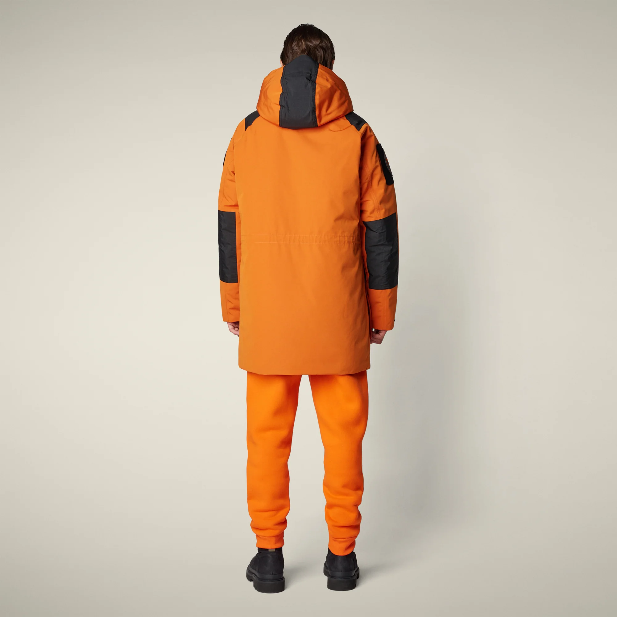 Men's Winter Parka Kailash in amber orange