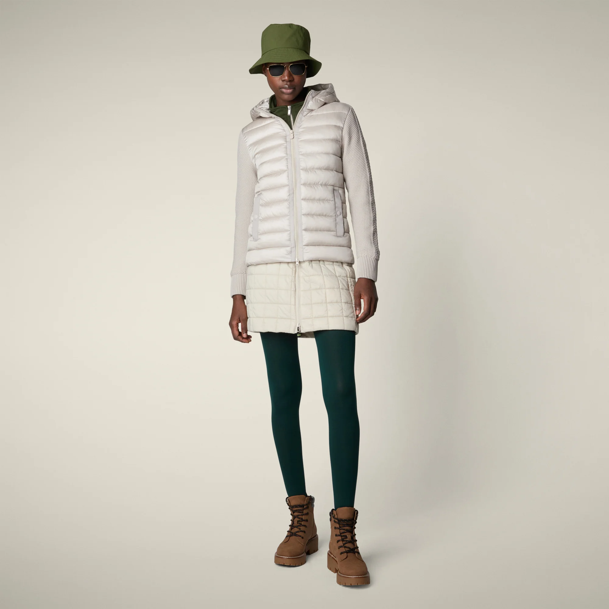 Women's Hooded Jacket Ozma in Rainy Beige