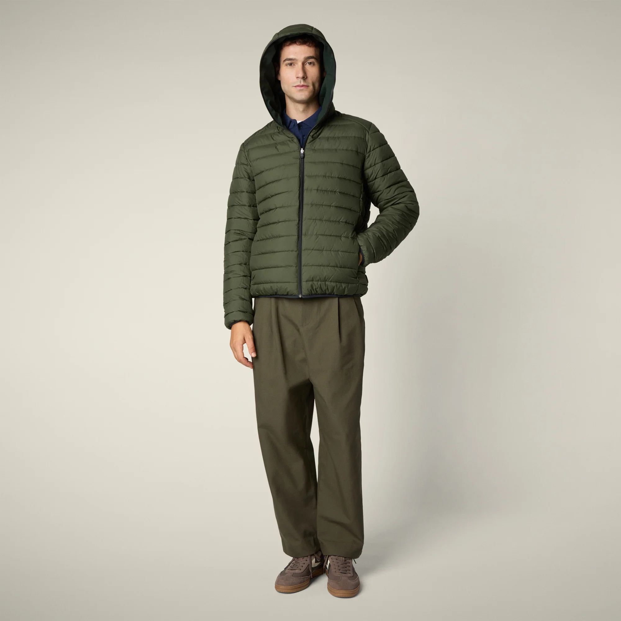 Men's Reversible Jacket Ezra in Green Black
