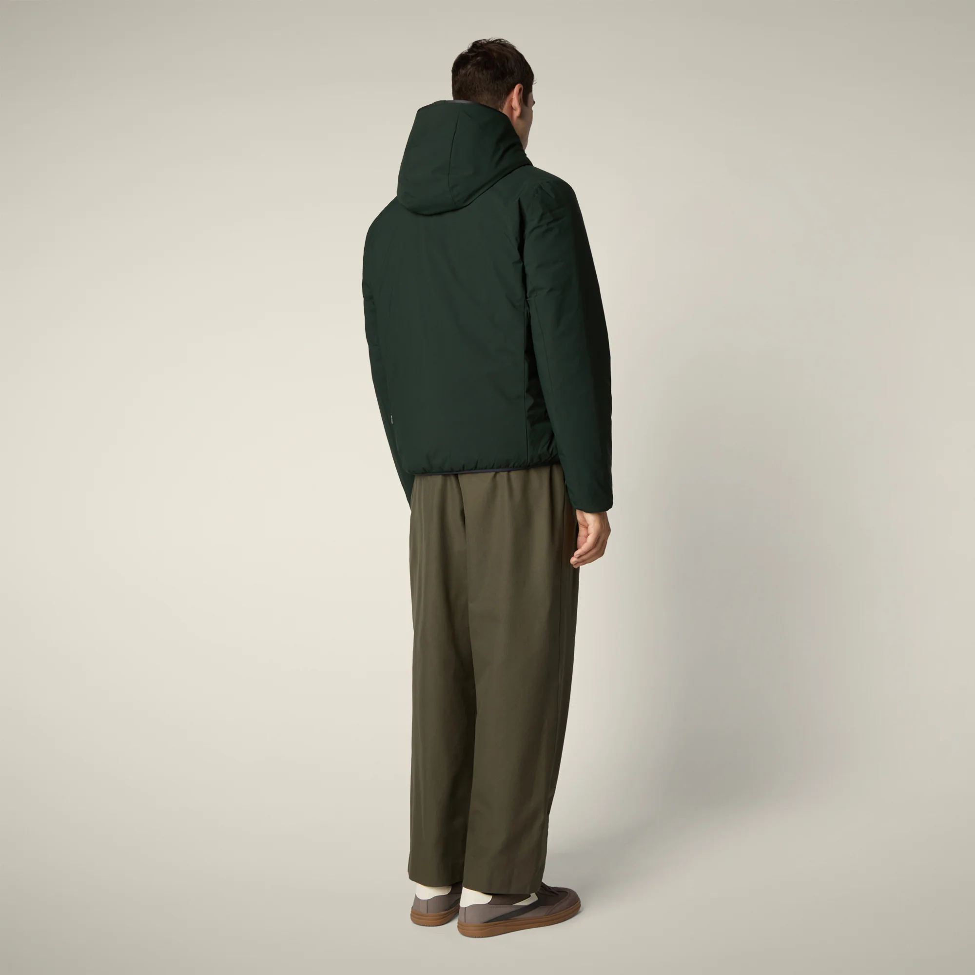 Men's Reversible Jacket Ezra in Green Black