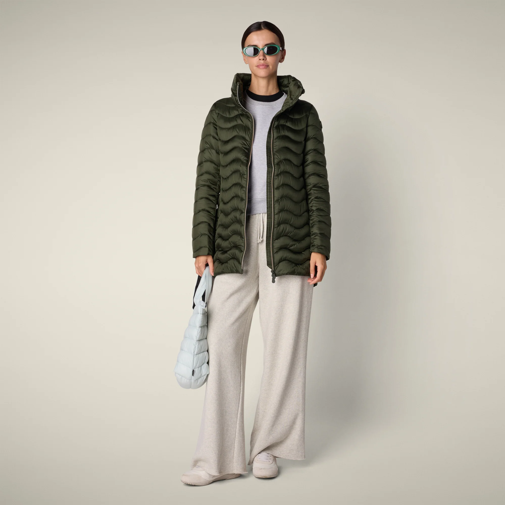 Women's Animal free puffer Jacket Livette in Pine Green