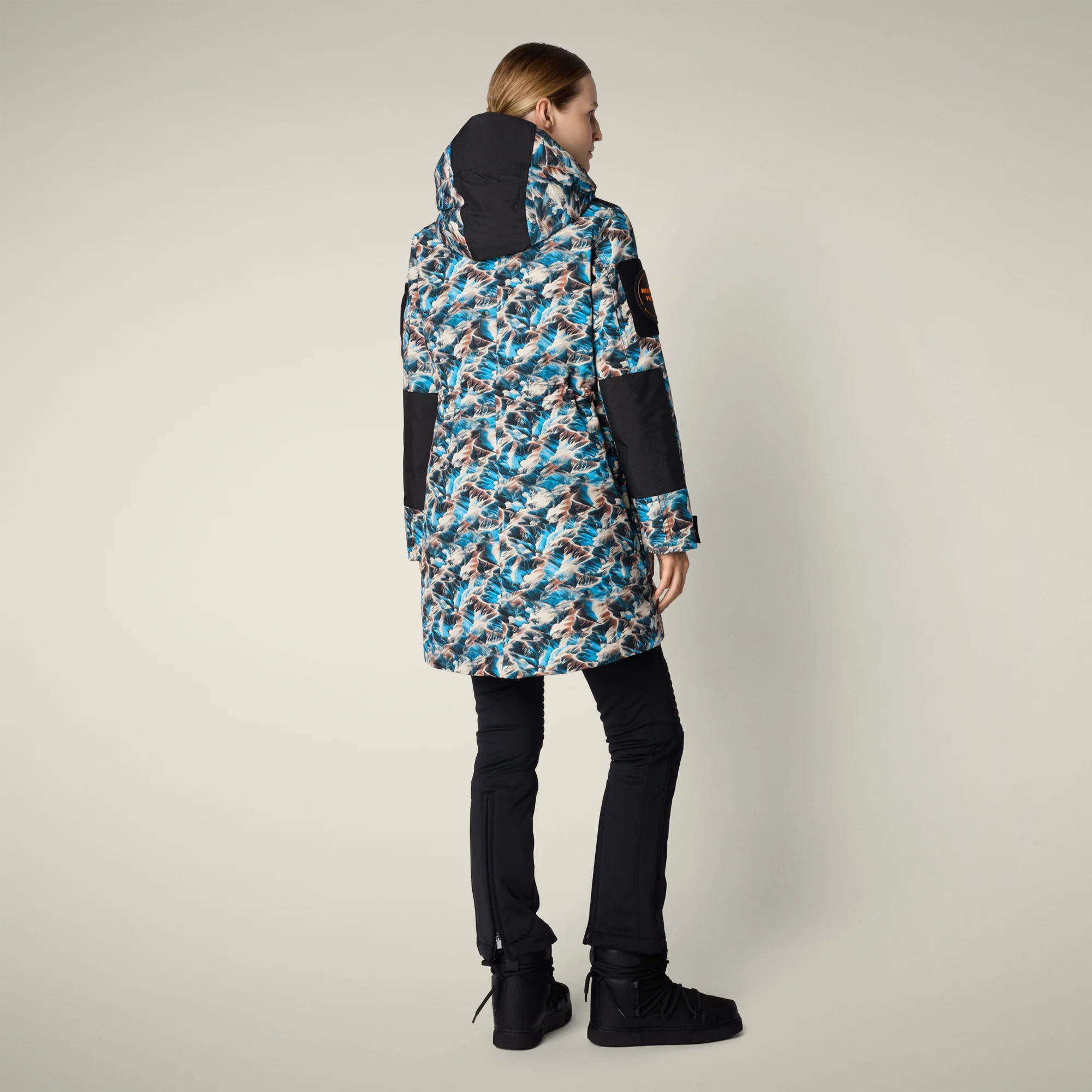 Women's Winter Parka Annapurna With Mountain-View Print