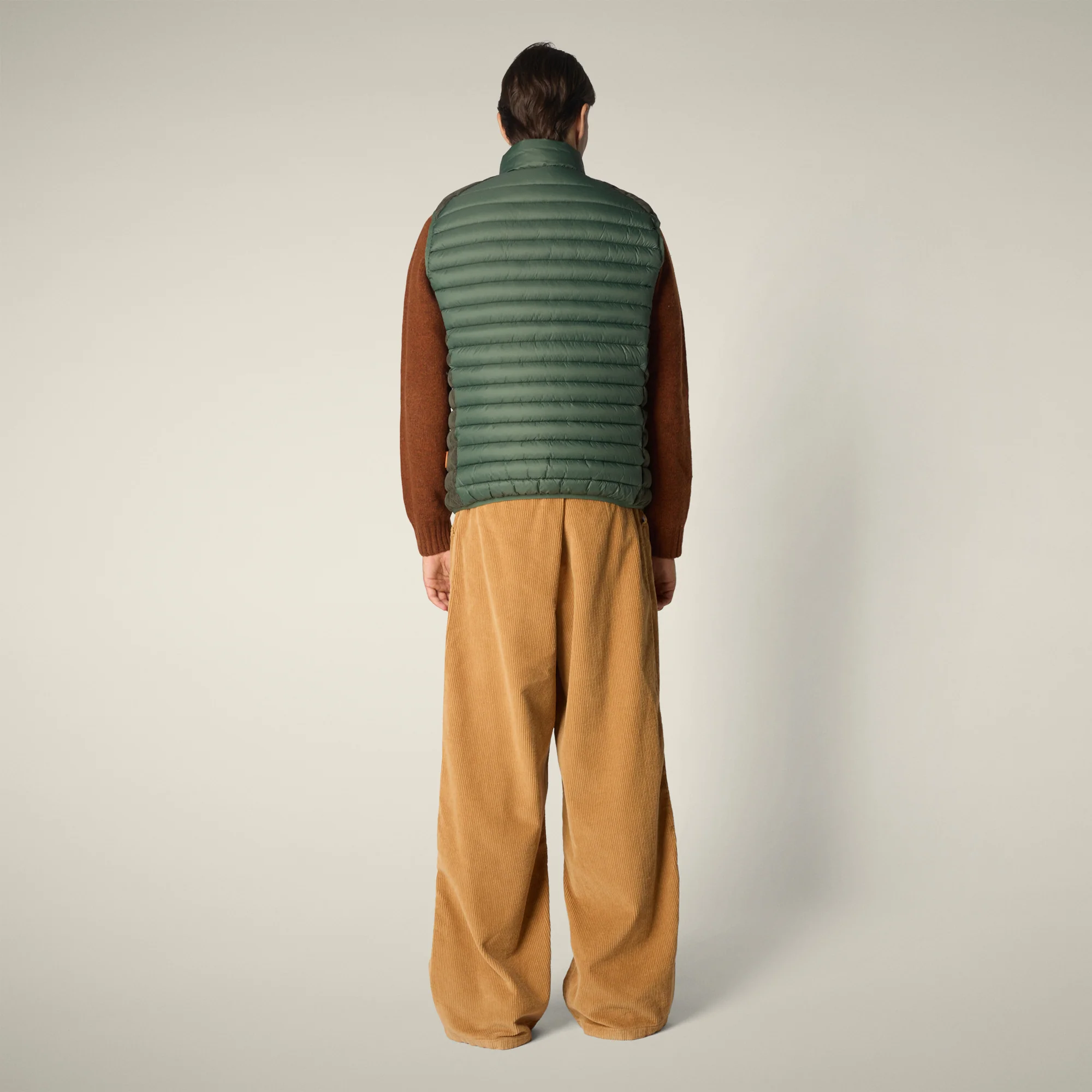 Men's Puffer Vest Cleon in Thyme Green