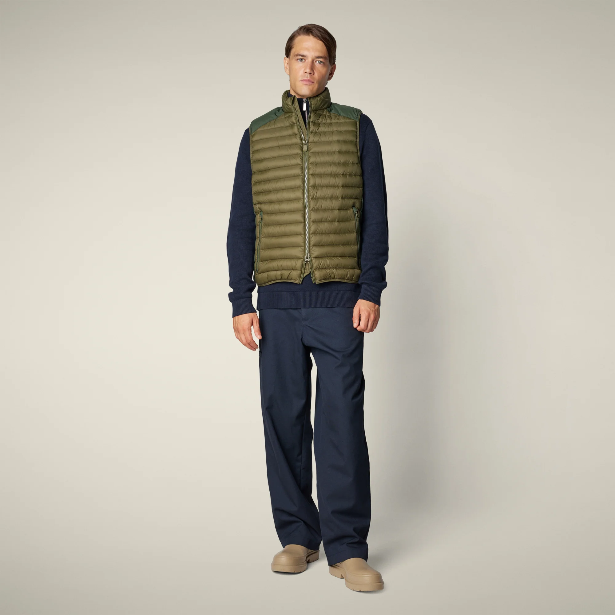 Men's Puffer Vest Mohan in Dusty Olive