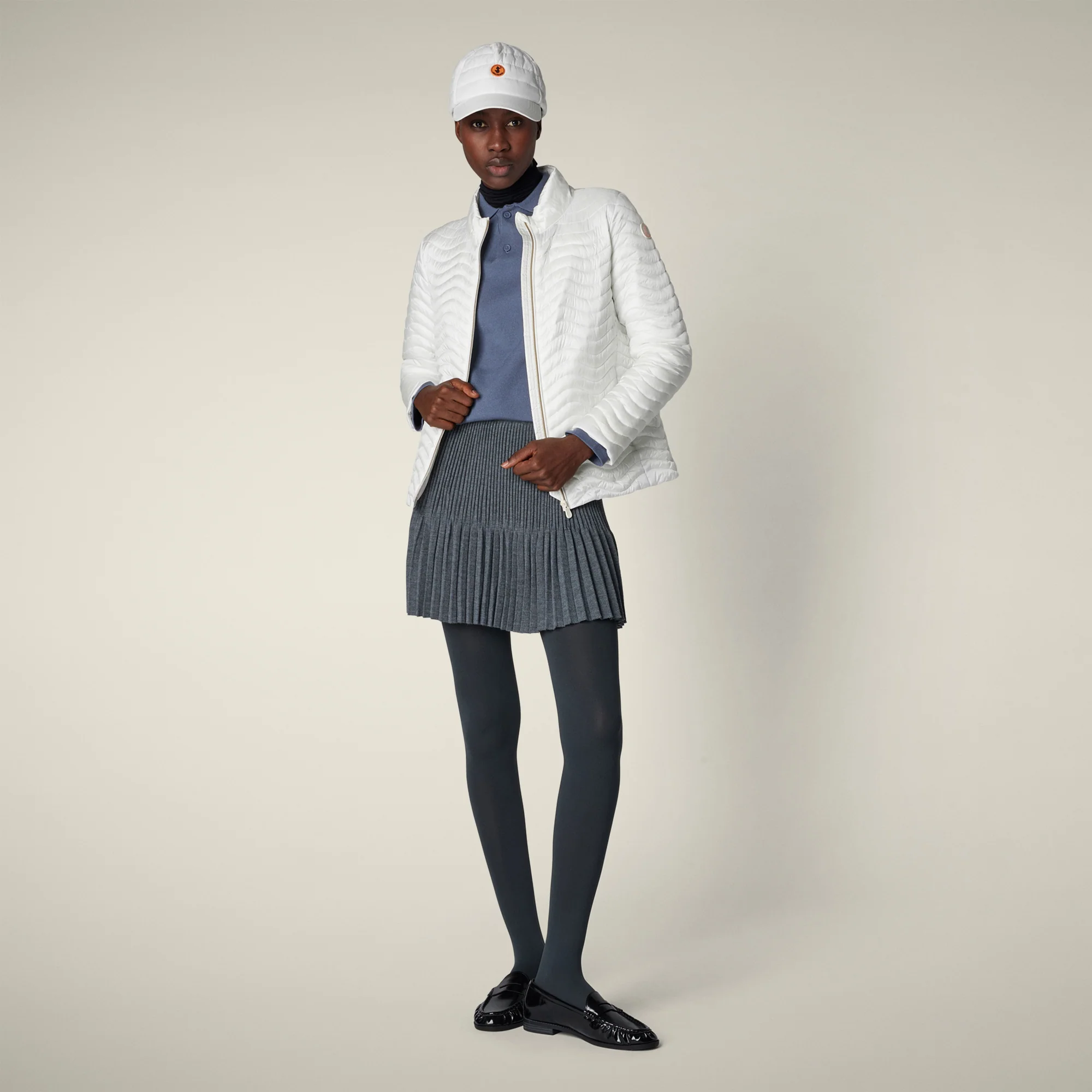 Women's Animal free puffer Jacket Pearl in Off White