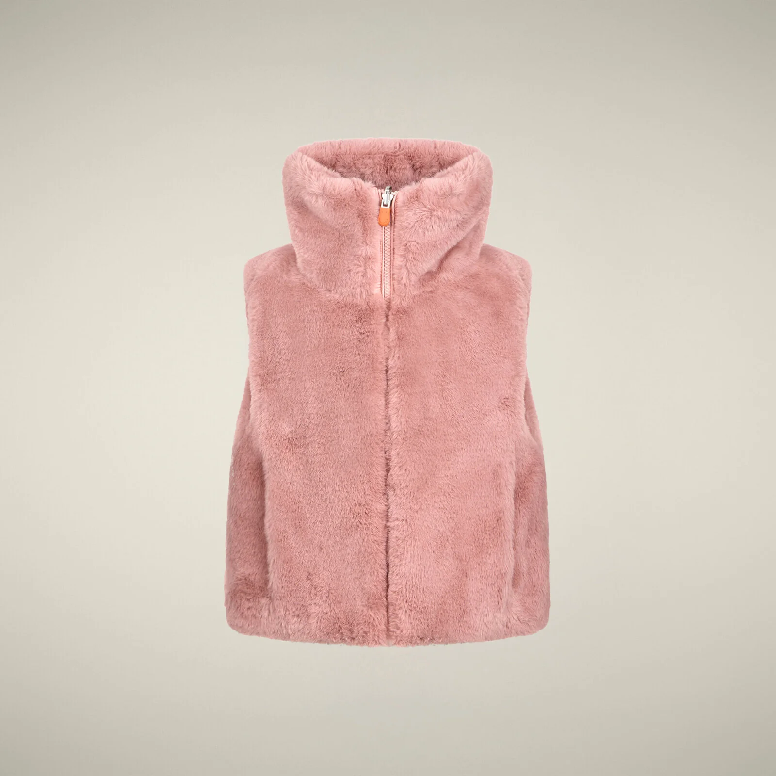Girls' Reversible Faux Fur Vest Zenia in Blush Pink
