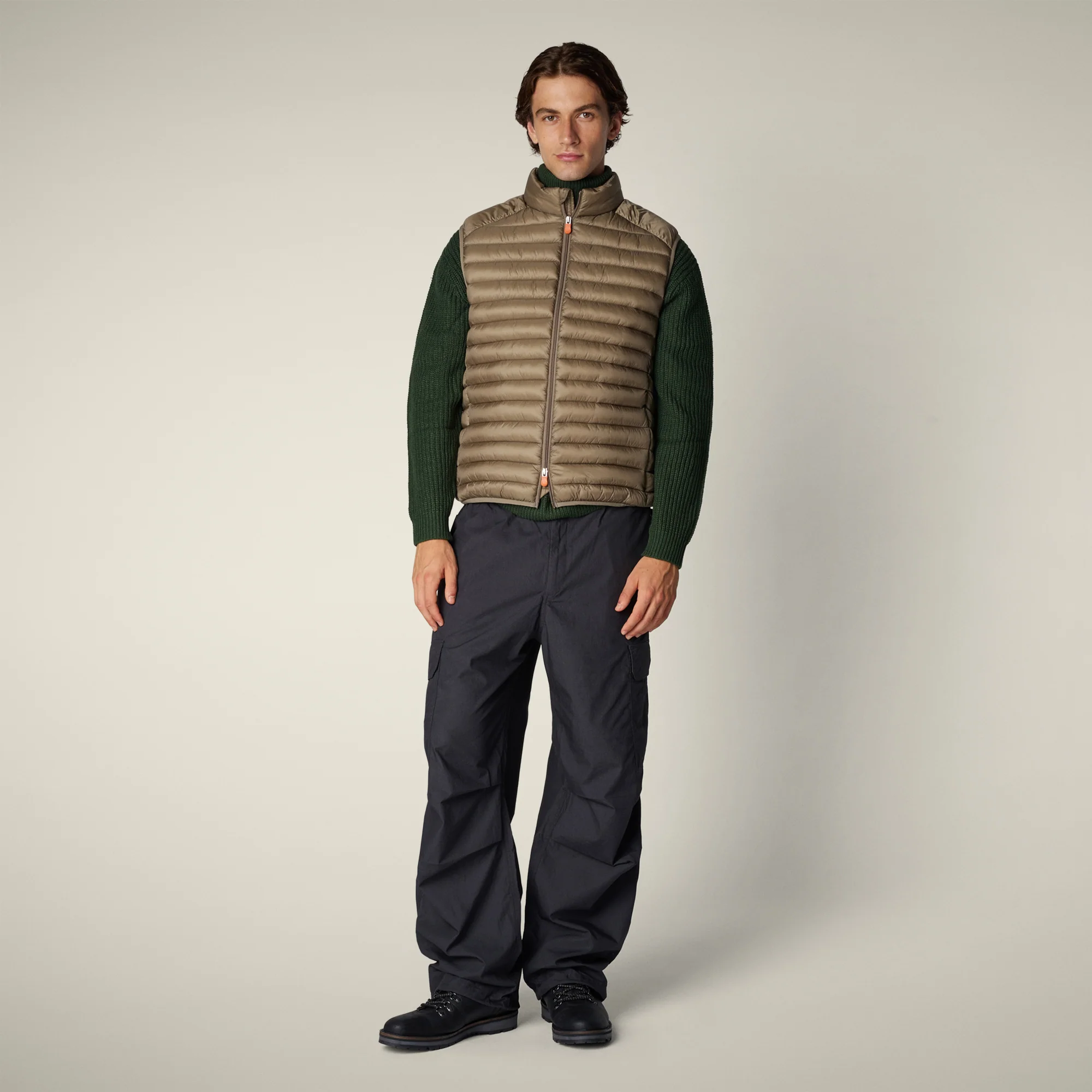 Men's Puffer Vest Danny in elephant grey