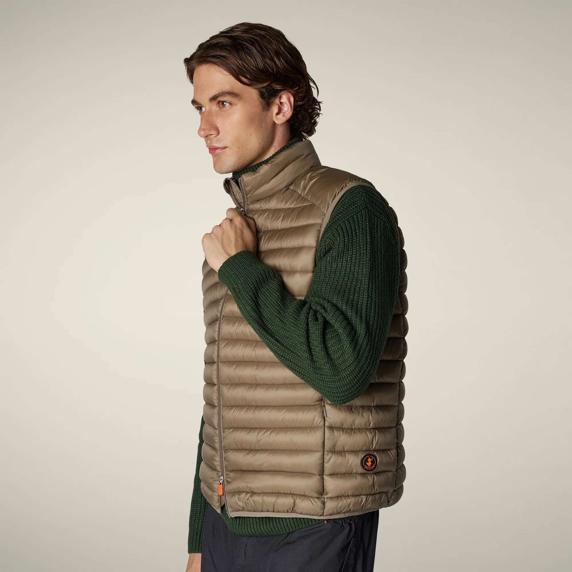 Men's Puffer Vest Danny in elephant grey