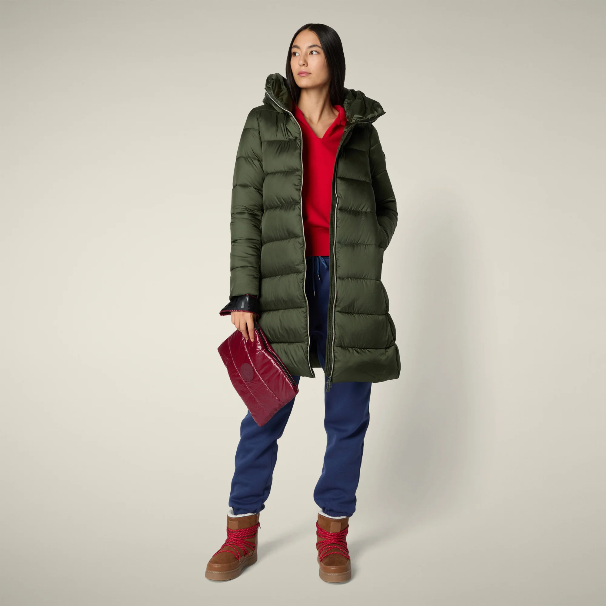 Women's  Puffer Coat Lysa in pine green