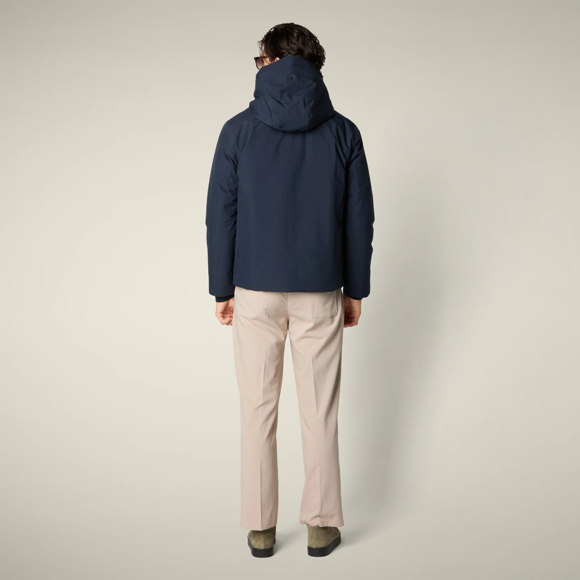 Men's hooded jacket flynn in blue black