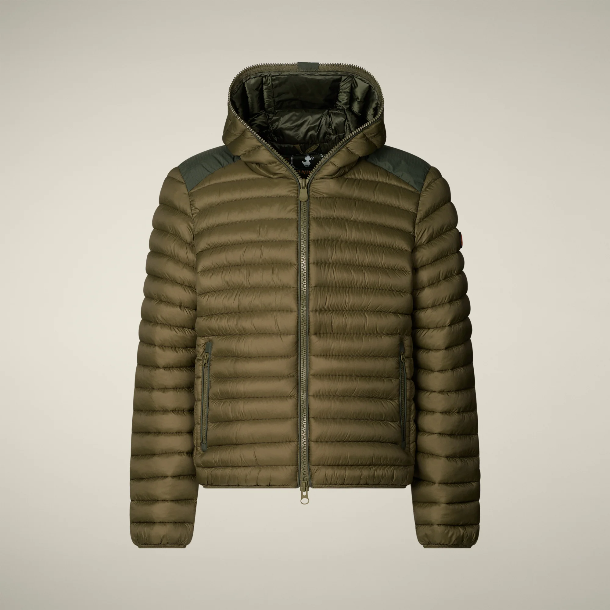 Men's Animal free puffer Jacket Jelep in Dusty Olive