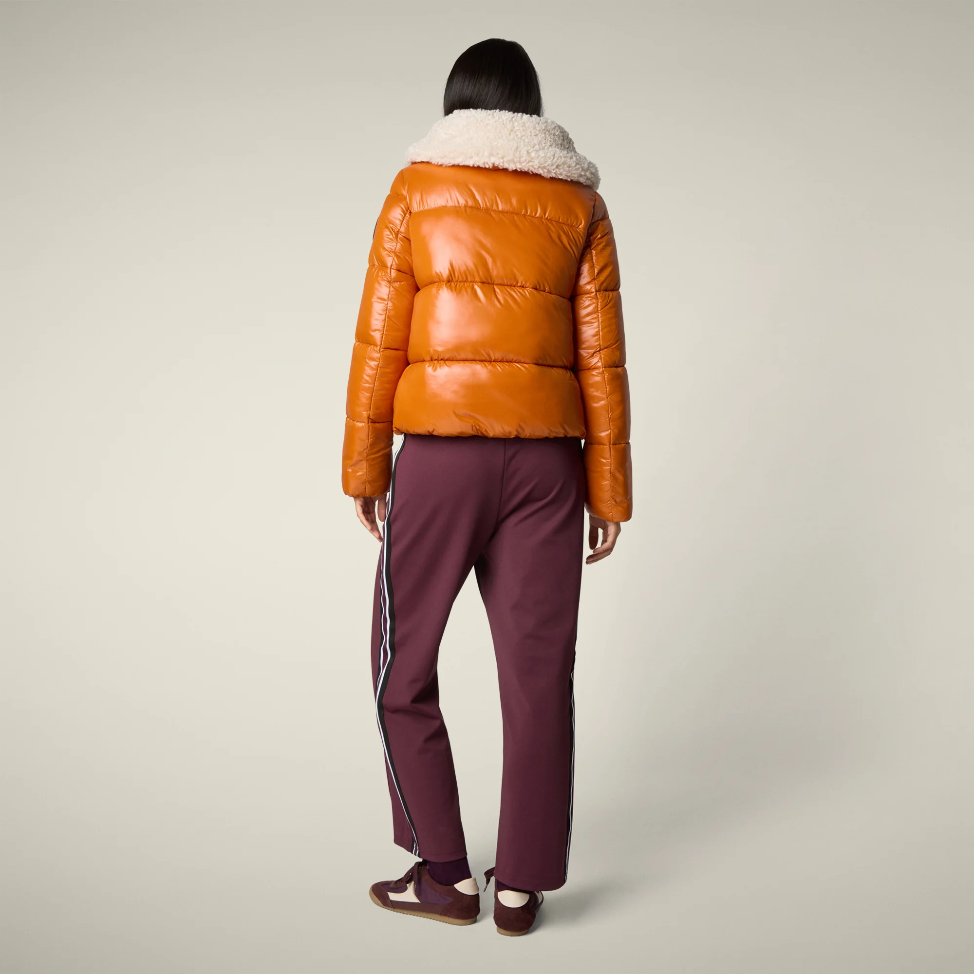 Women's Animal free puffer jacket Moma in fox brown