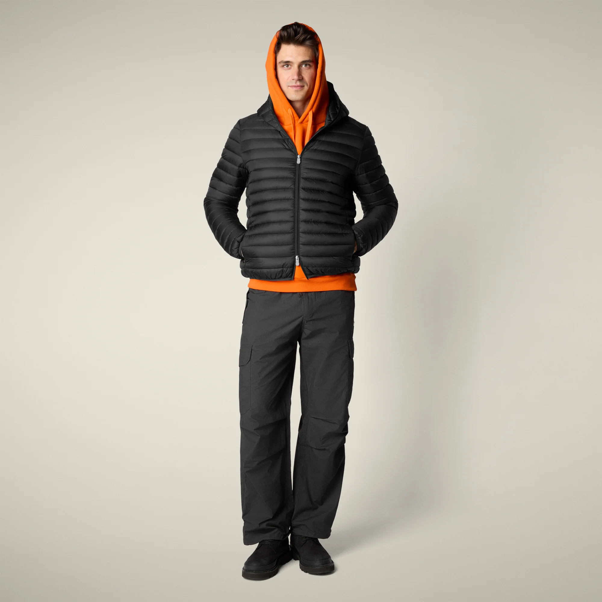 Men's Animal free Puffer Jacket Donald in Black