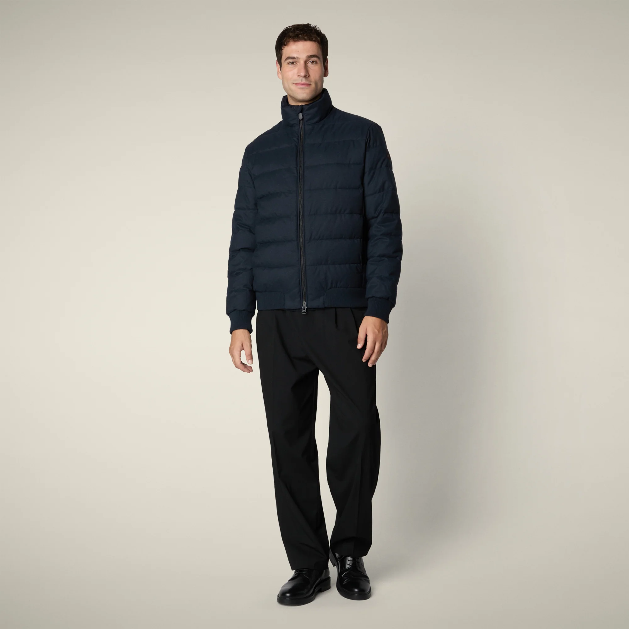 Men's Animal free puffer Jacket Herbie in Navy Blue Melange