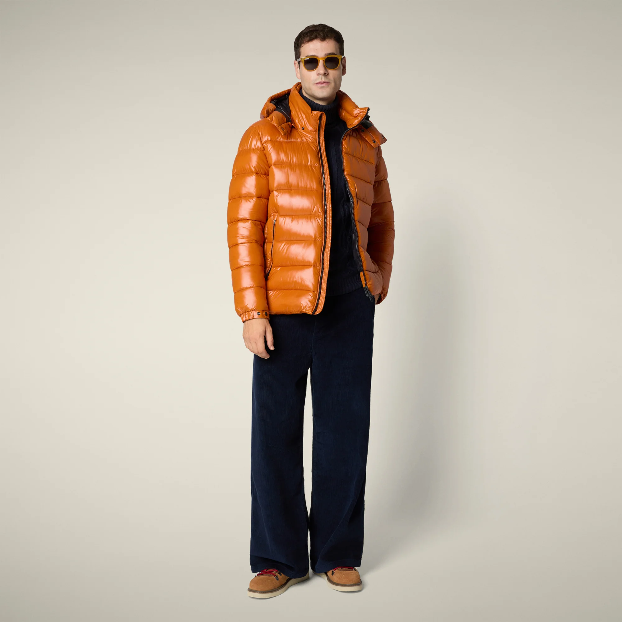 Men's Animal free puffer Jacket Florian in Fox Brown