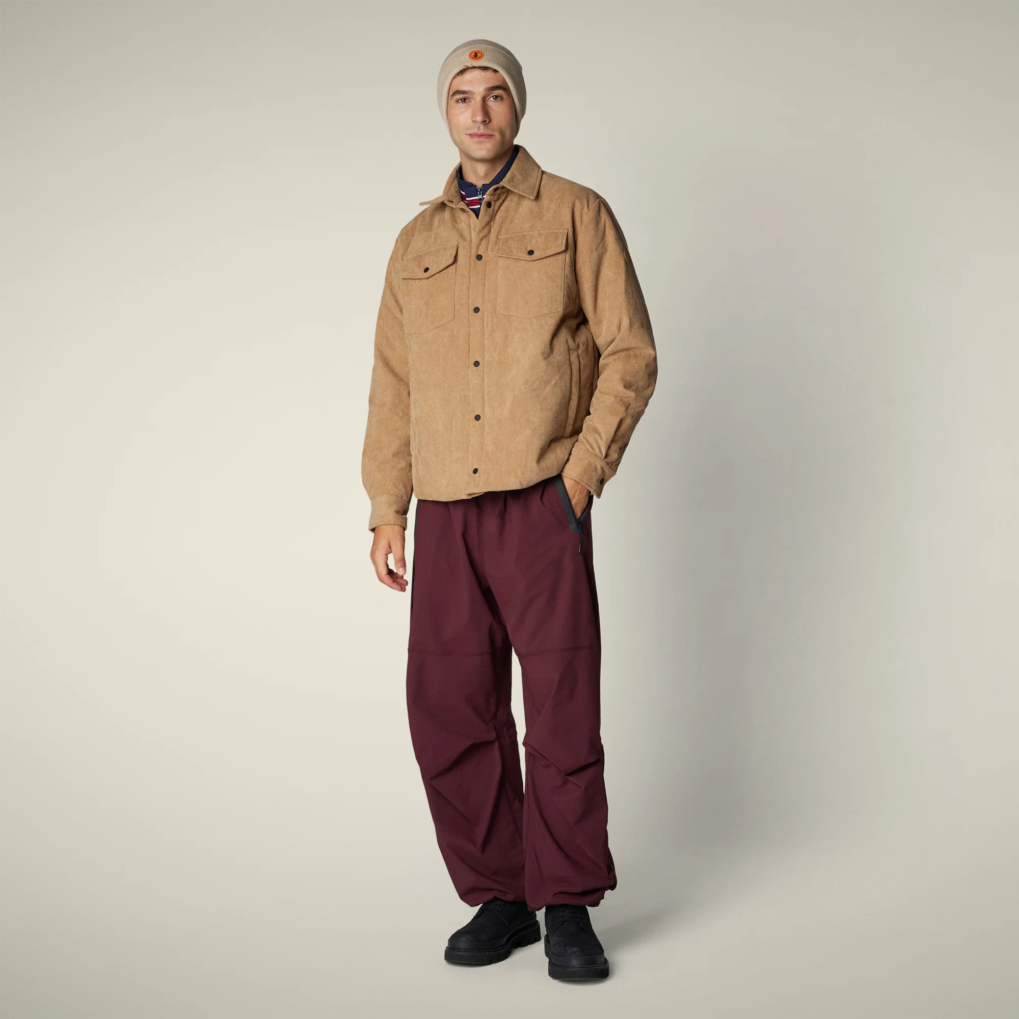 Men's animla free puffer jacket magnus in biscuit beige