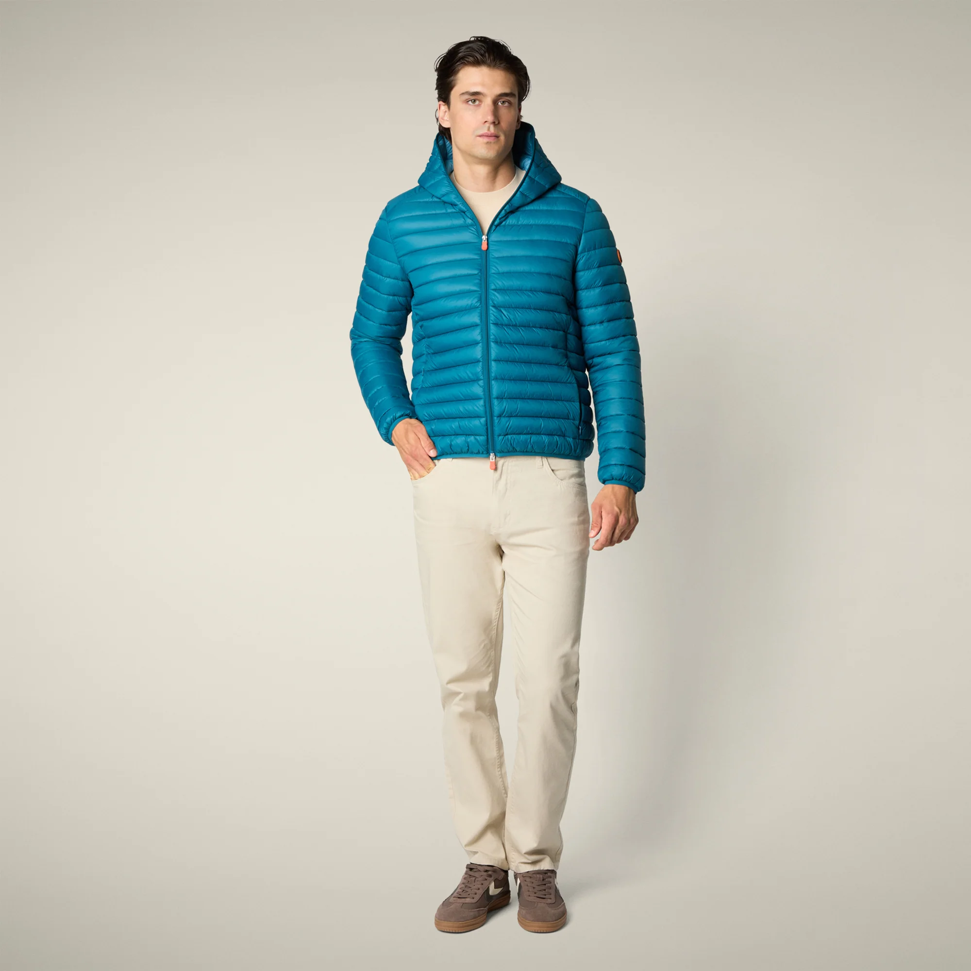 Men's Animal free puffer Jacket Donald in Horizon Blue