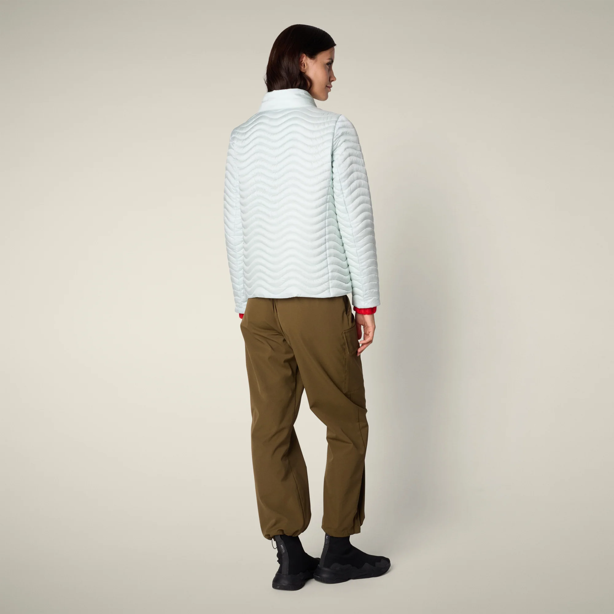 Women's Animal free puffer Jacket Pearl in Glacier Blue