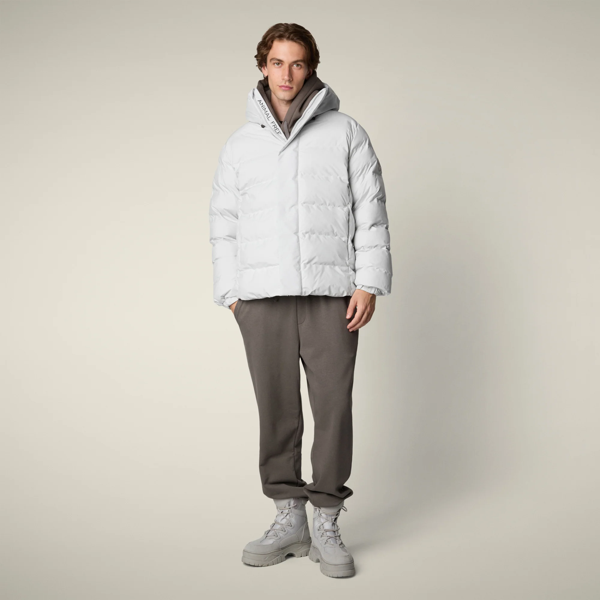 Men's parka leland  in fog grey