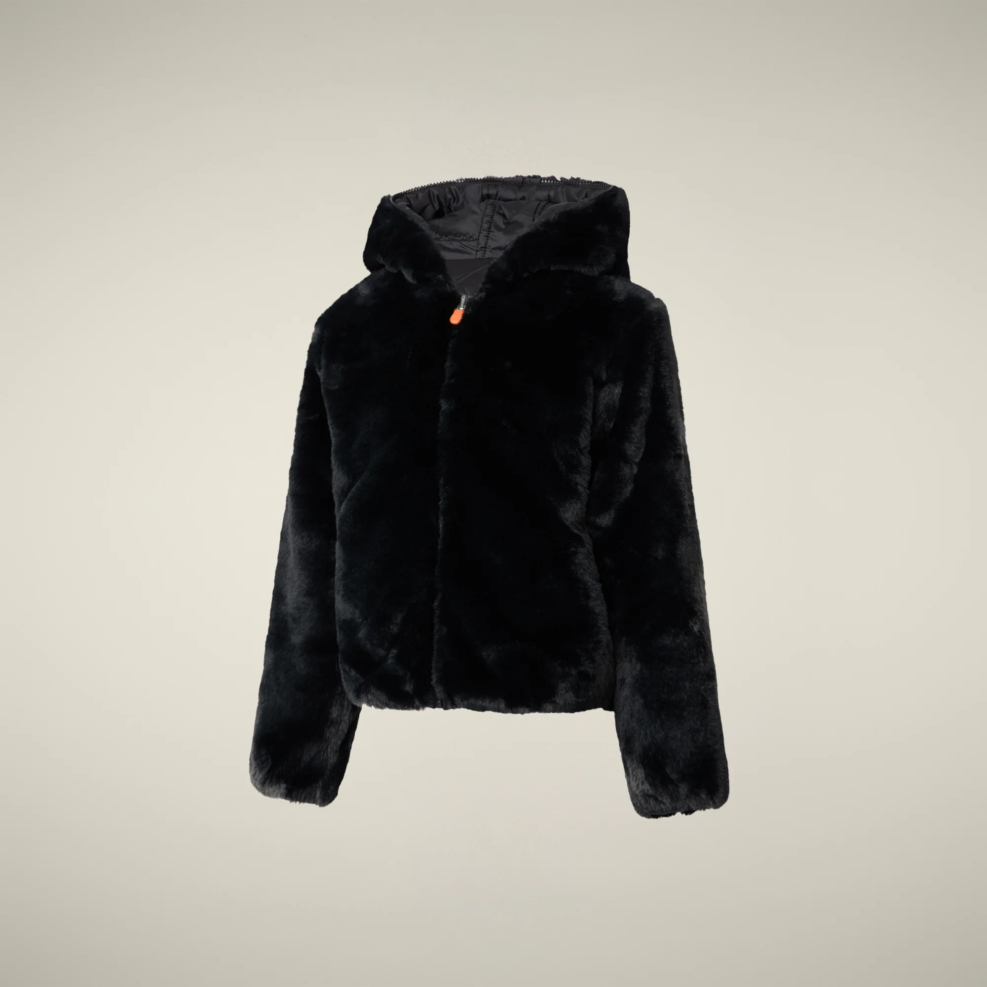 Girls' Reversible Faux Fur Jacket Chloe in Black