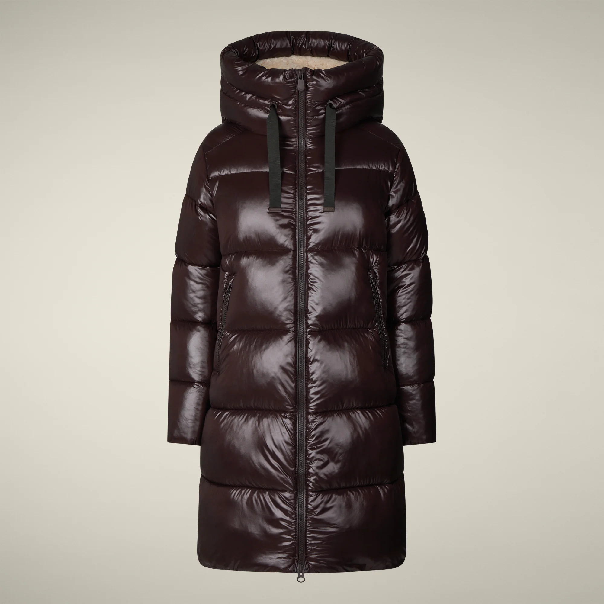 Women's Animal free puffer Coat bella in brown black