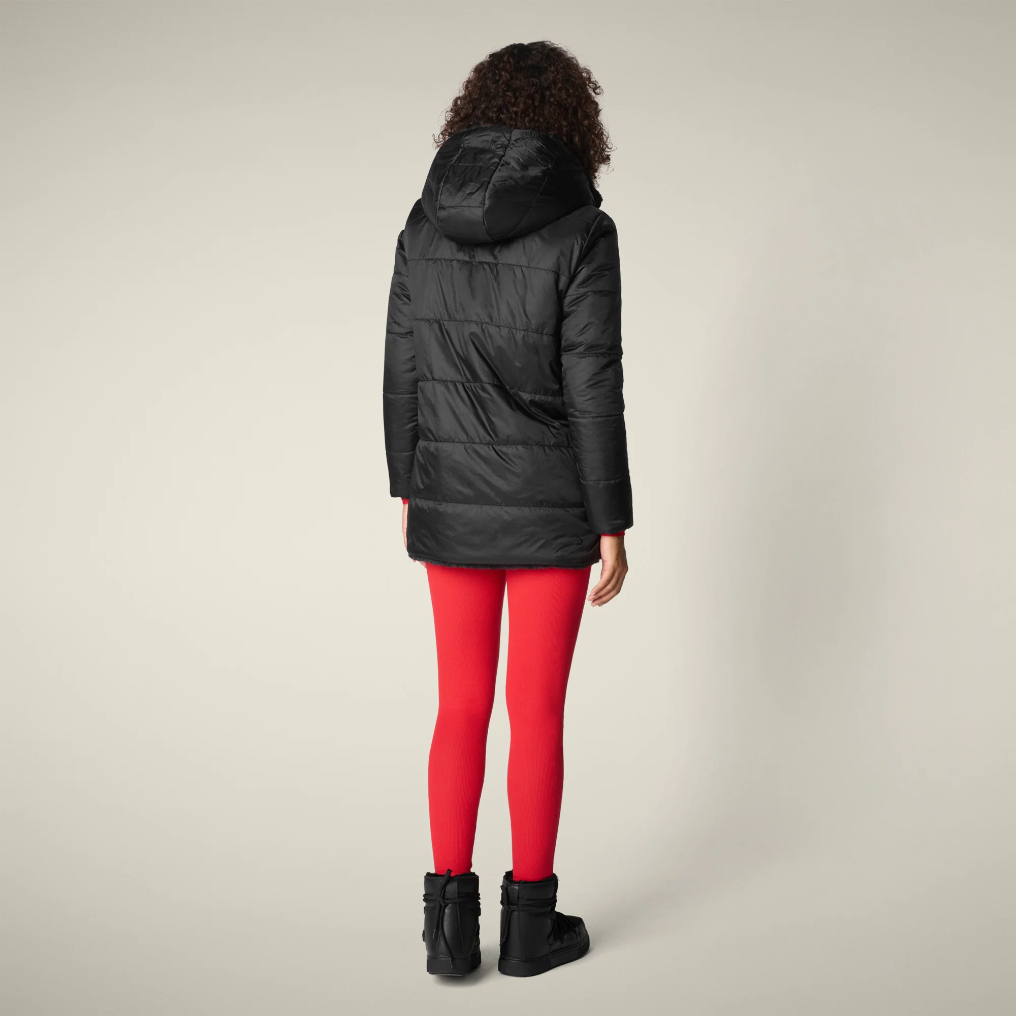 Women's Reversible Faux Fur JACKET Bridget in Black