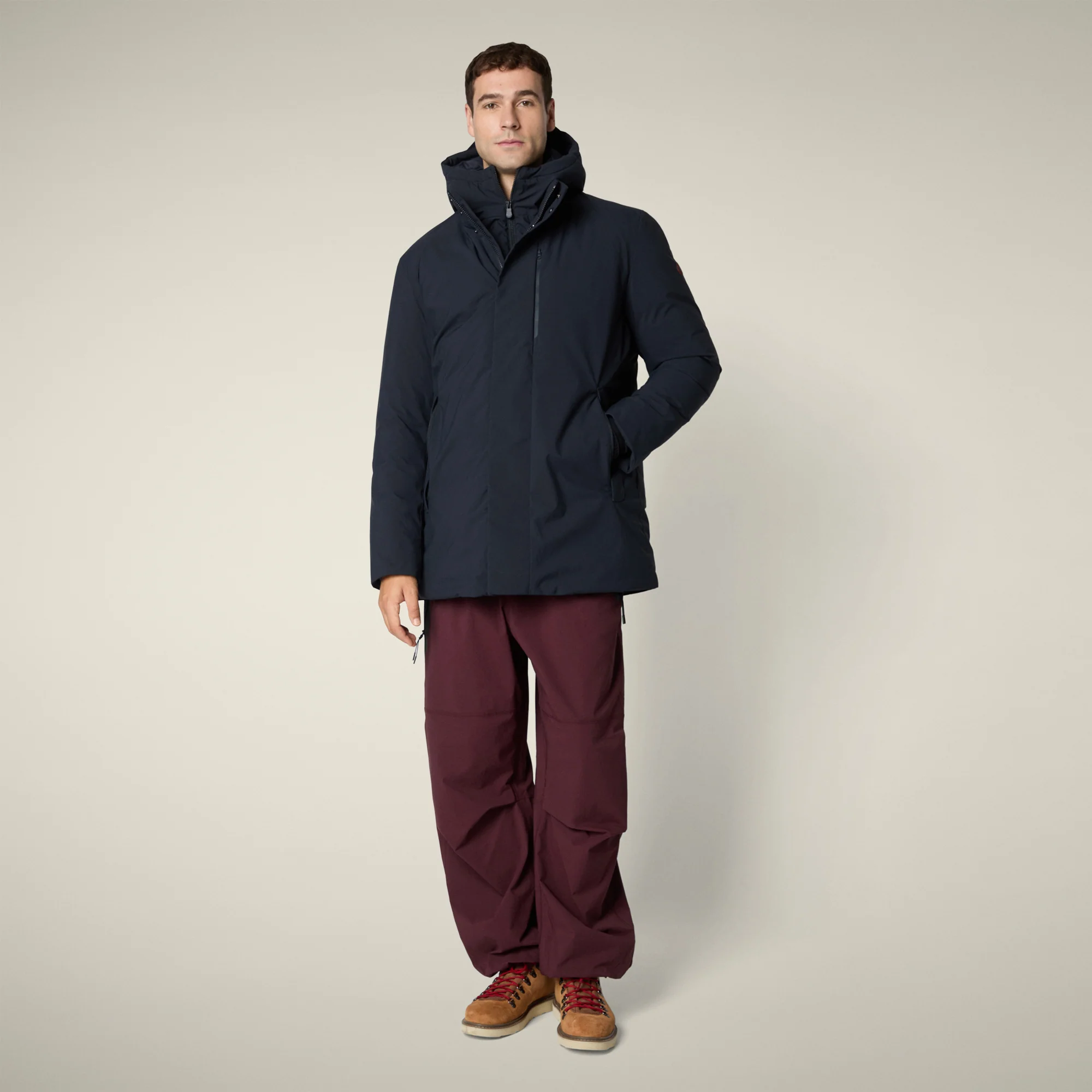 Men's Coat Sesle in Blue Black