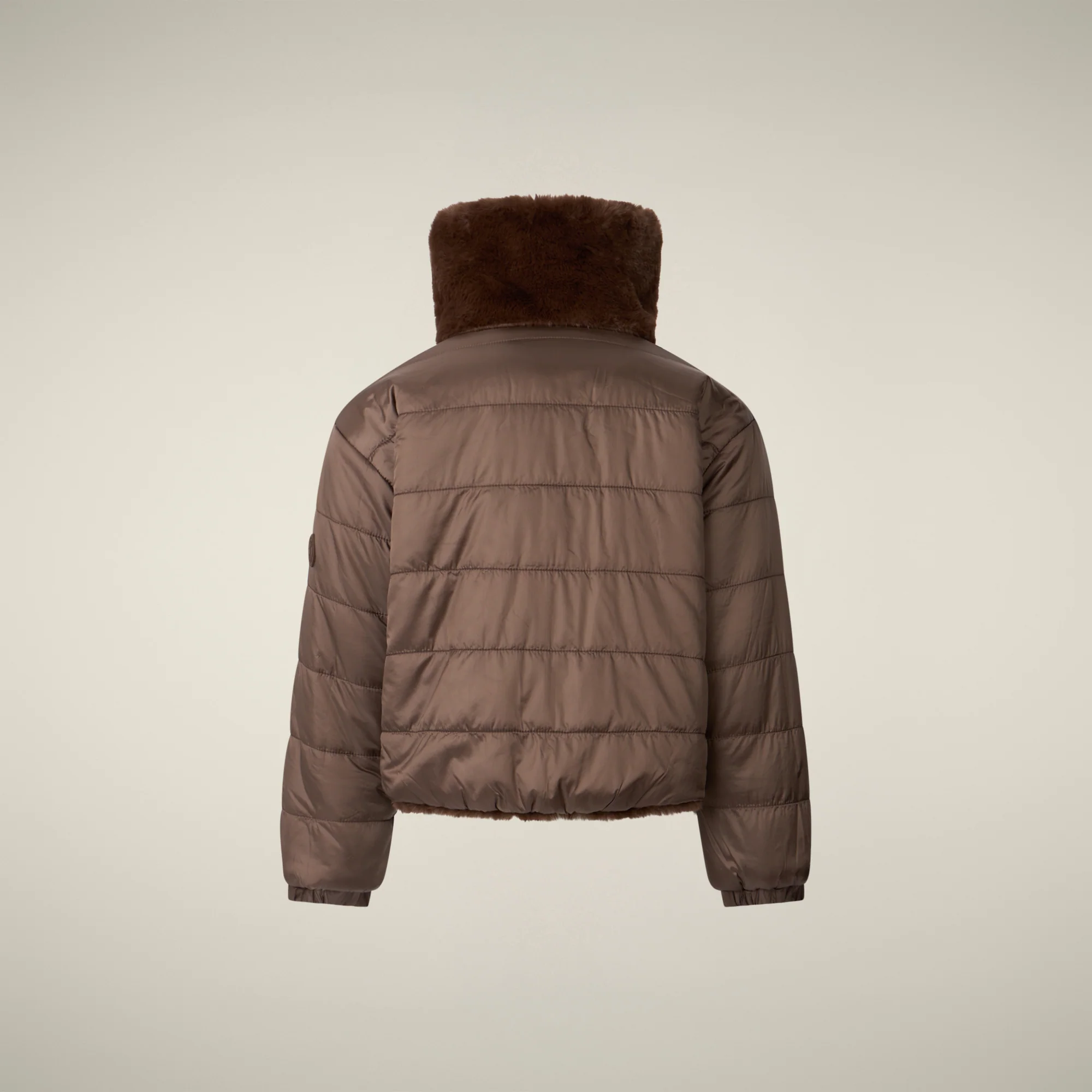 Girls' Reversible Faux Fur Jacket Ceri in Teddy Brown