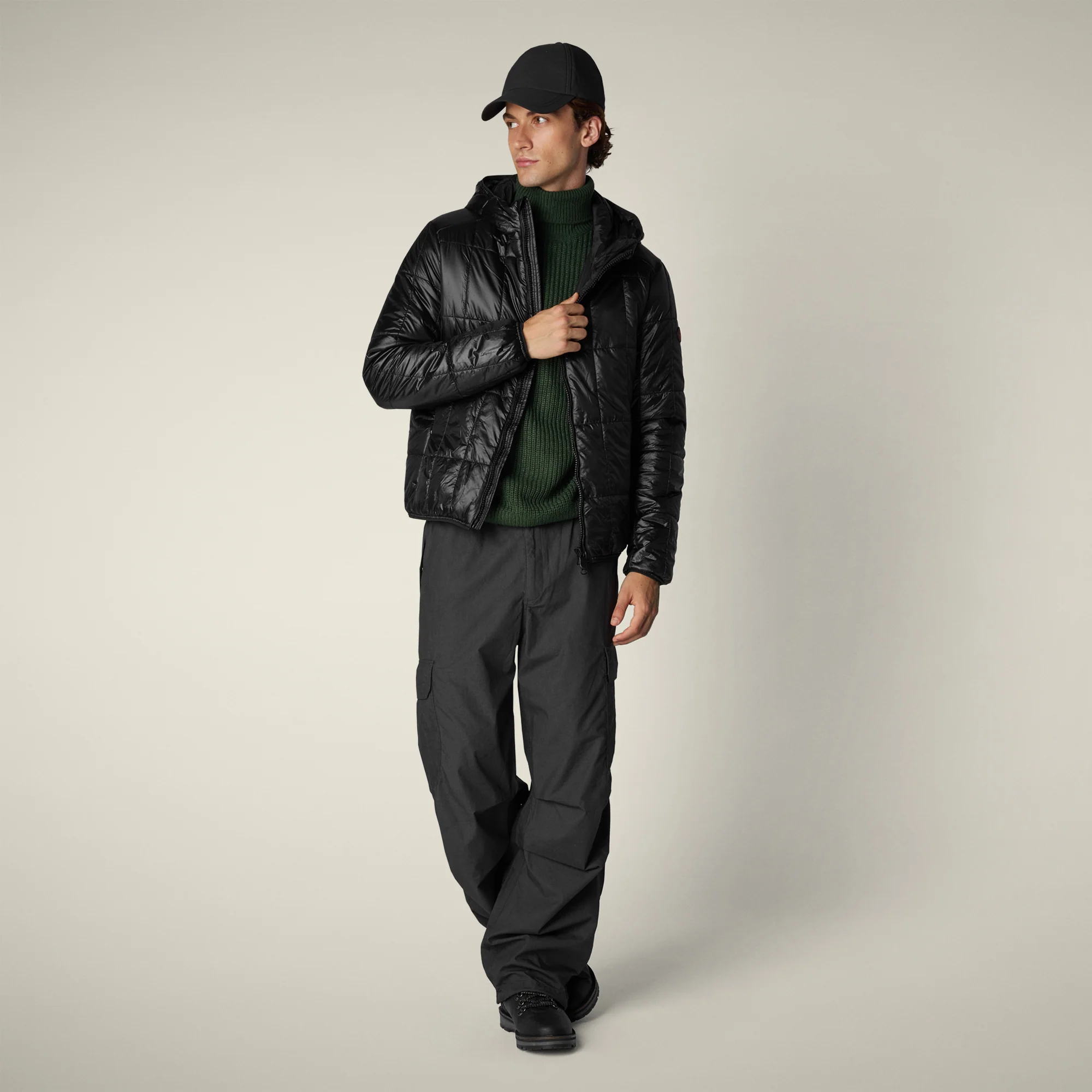 Men's Animal free puffer Jacket floyd in black