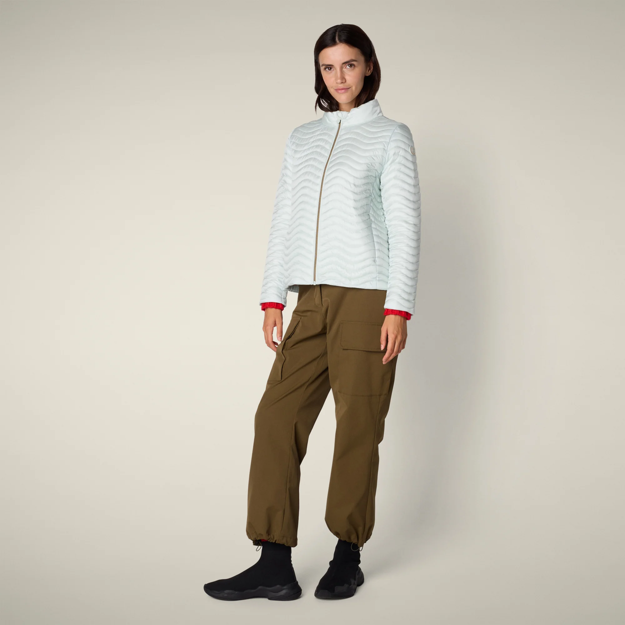 Women's Animal free puffer Jacket Pearl in Glacier Blue